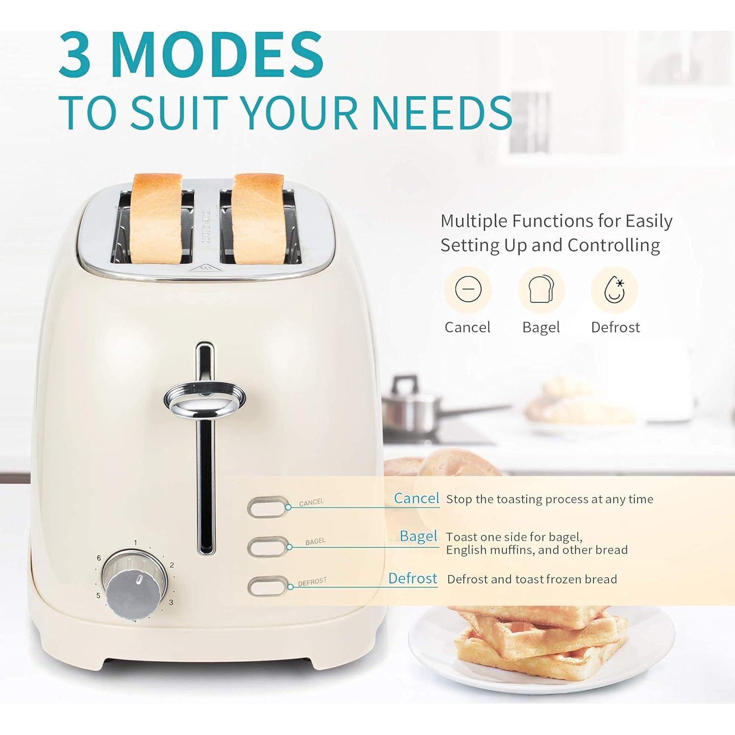 Tostadora Ultrean 2 Rebanadas Acero Inoxidable 6 Niveles