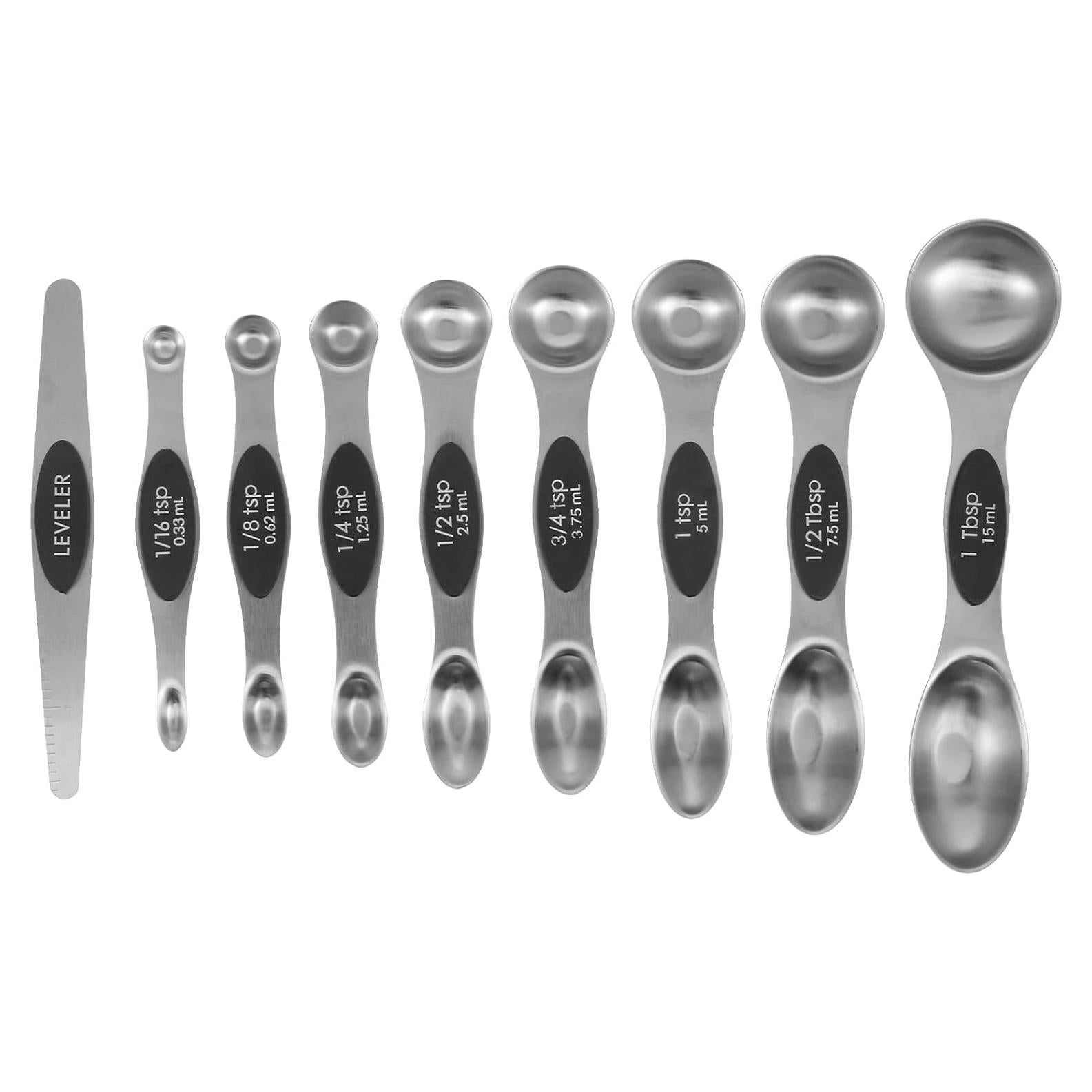 Cucharas Medidoras Magnéticas de Acero Inoxidable YMKWZ 17x5cm