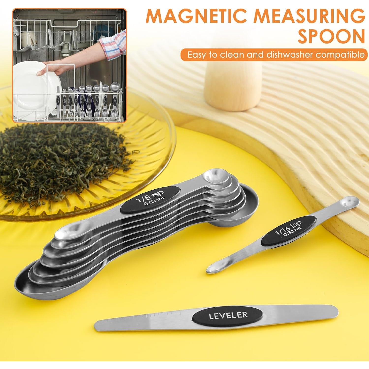 Cucharas Medidoras Magnéticas de Acero Inoxidable YMKWZ 17x5cm
