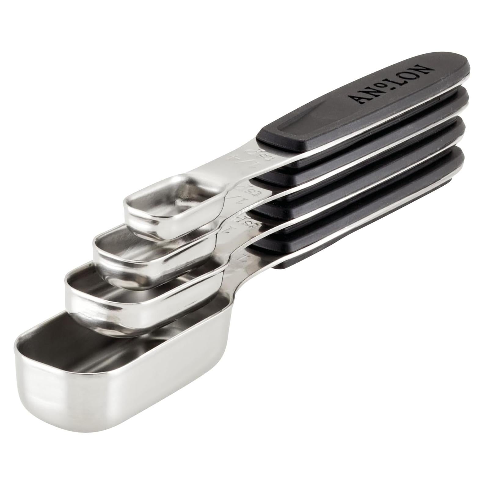 Juego de Cucharas Medidoras Magnéticas Anolon SureGrip 4 Pzas