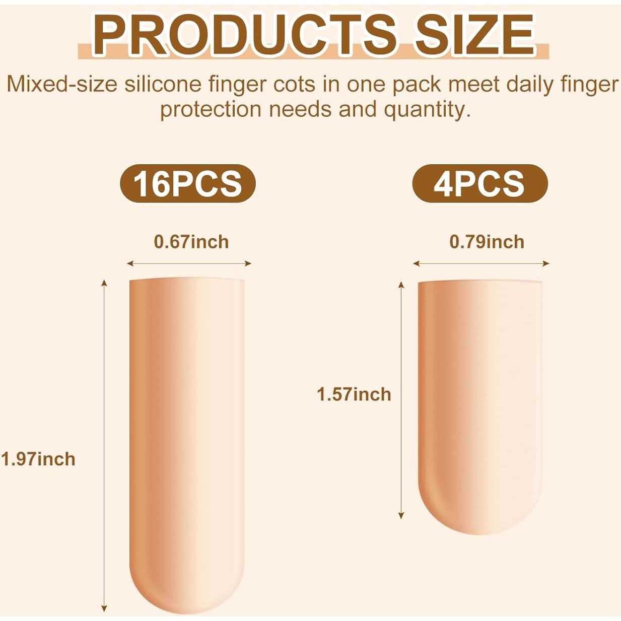 Cubiertas de Dedos de Gel BMKYUET 20 Pcs Reutilizables Silicona