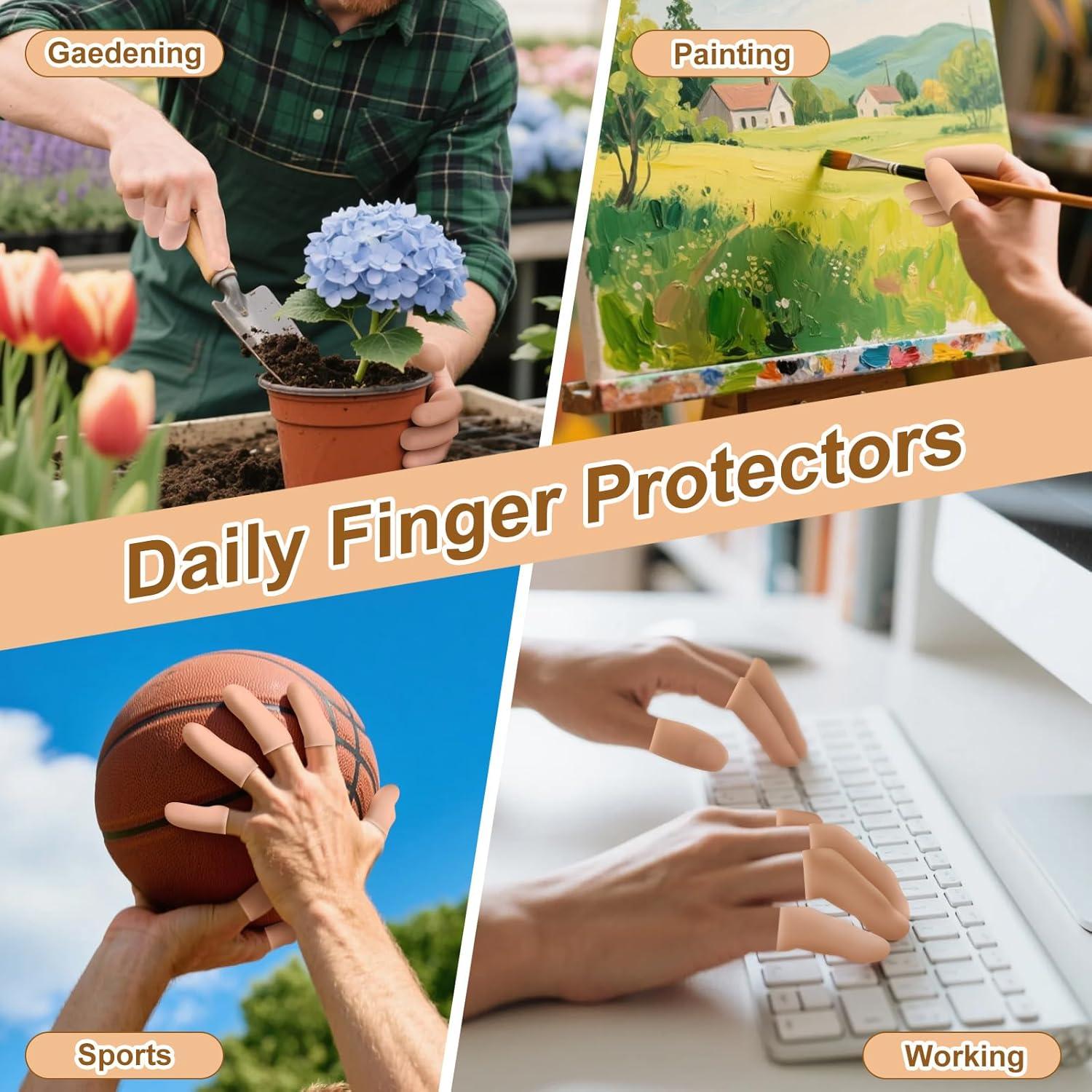 Cubiertas de Dedos de Gel BMKYUET 20 Pcs Reutilizables Silicona