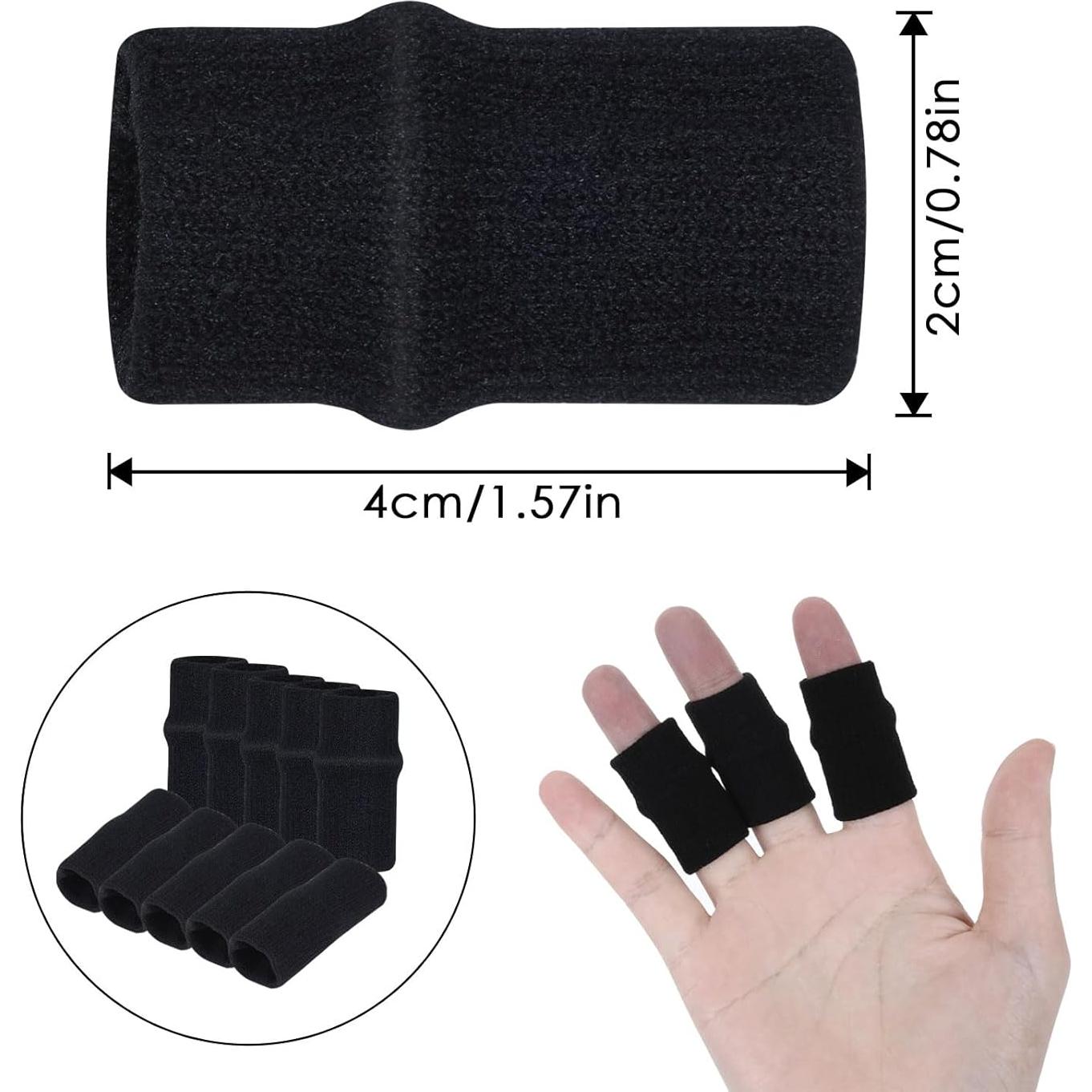 10 Mangas para Dedos Negras HaiFafafaing - Soporte Compresivo para Artritis