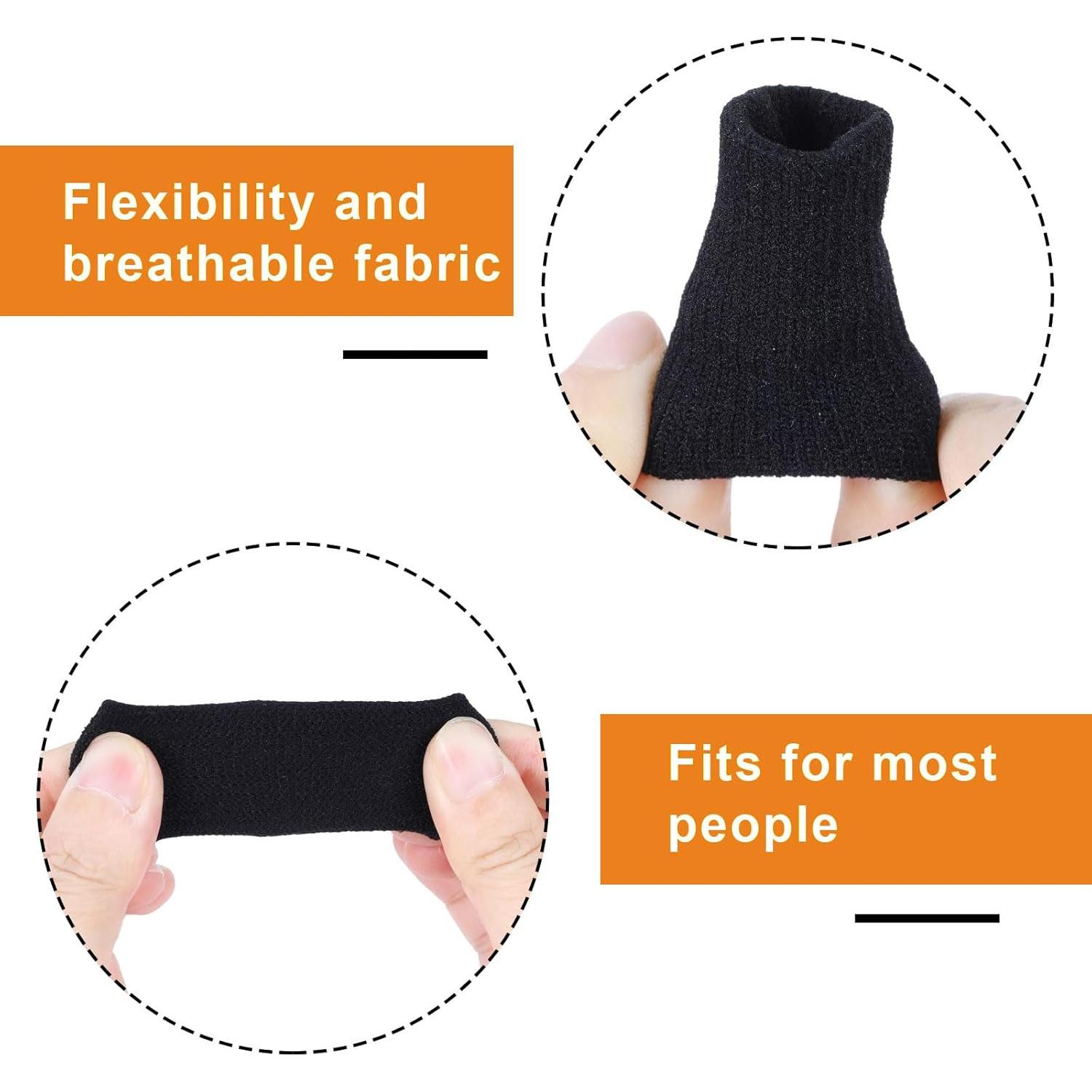 10 Mangas para Dedos Negras HaiFafafaing - Soporte Compresivo para Artritis