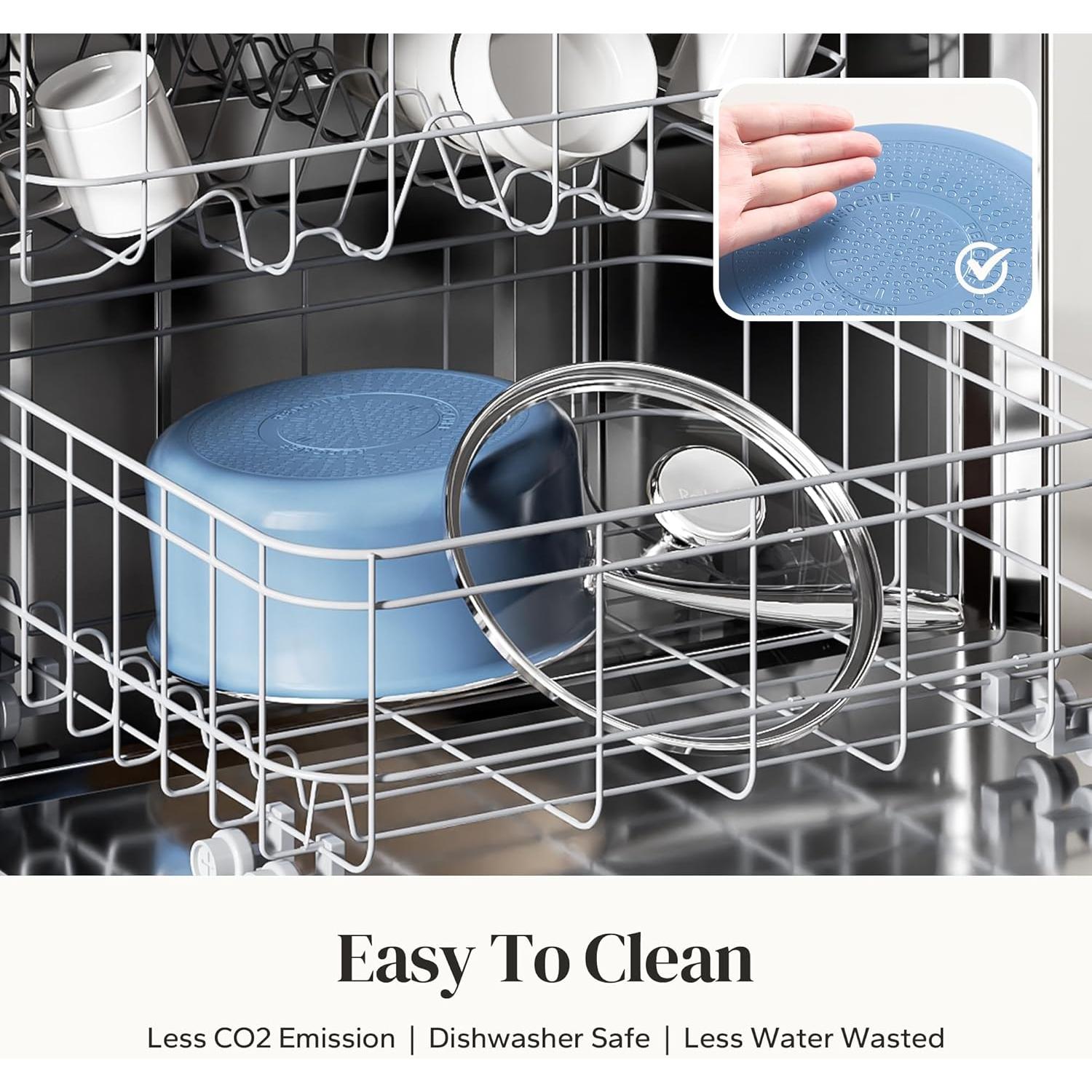 Cacerola de Cerámica Antiadherente Redchef 3.5QT Azul