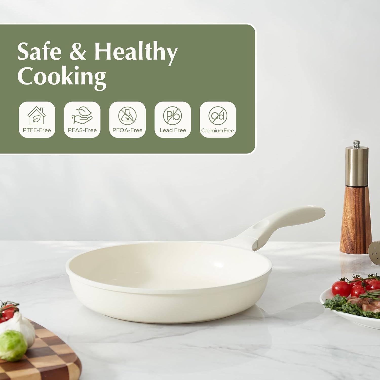 Sartén Cerámica Antiadherente Redchef 24.1 cm Beige