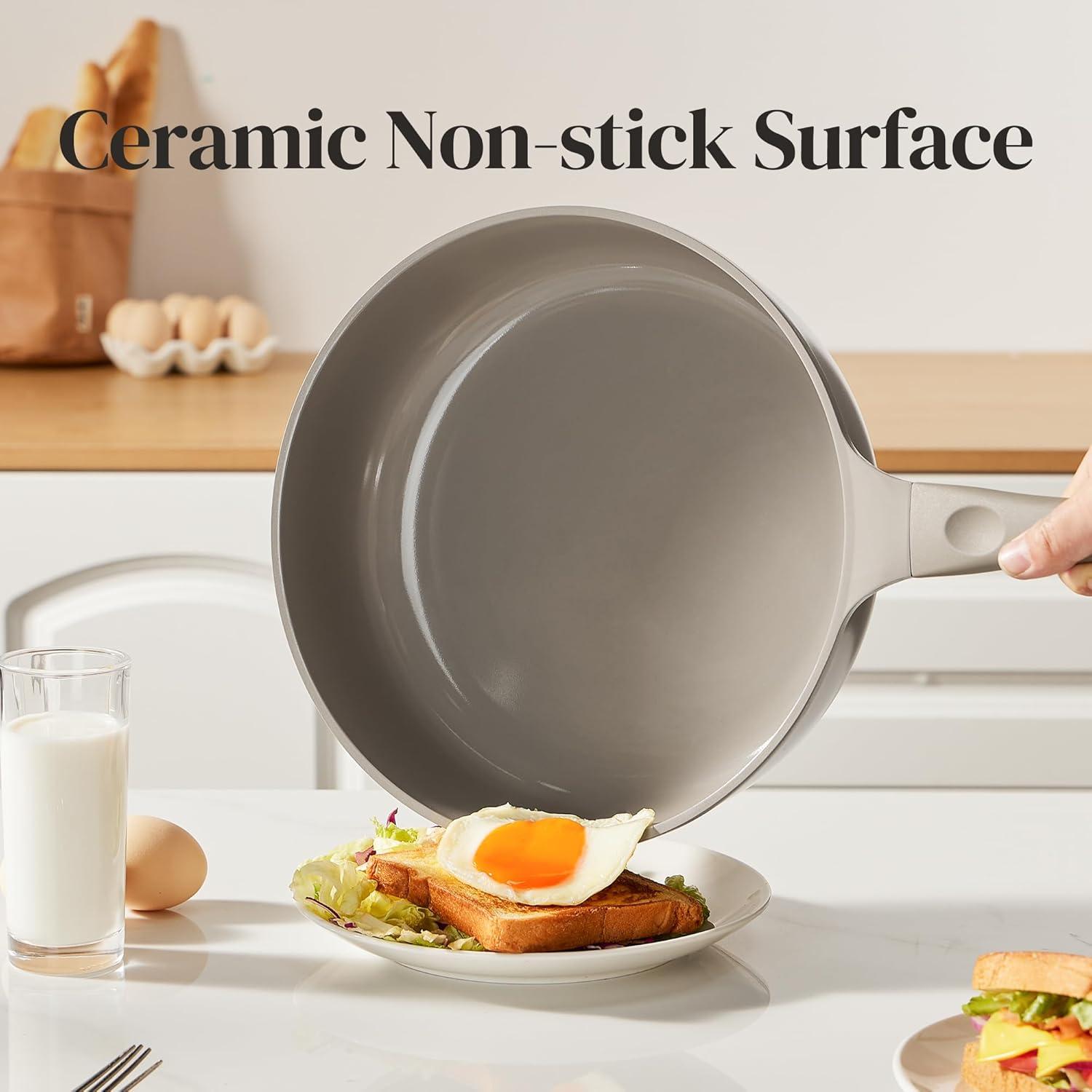 Sartén Antiadherente Grande Redchef 30.48cm con Tapa de Vidrio