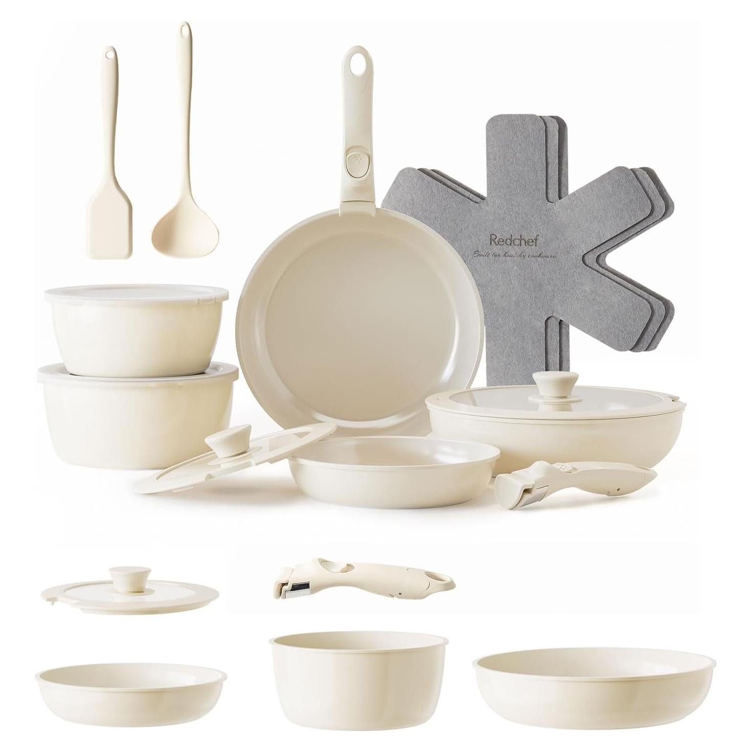 Juego de Ollas y Sartenes Cerámica Antiadherente Redchef 16 Piezas