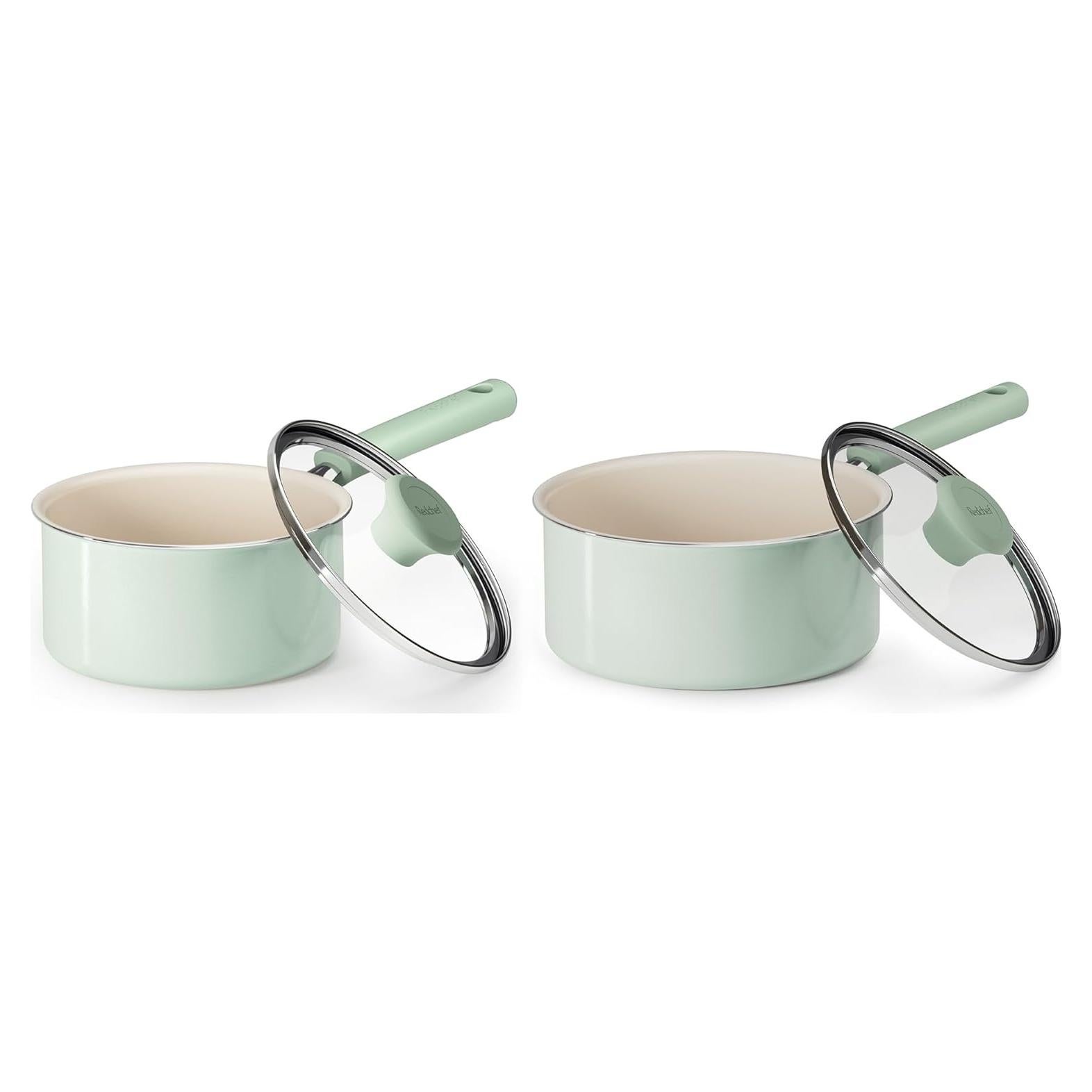 Cacerola Antiadherente Cerámica Redchef 1.5L y 2.84L con Tapa