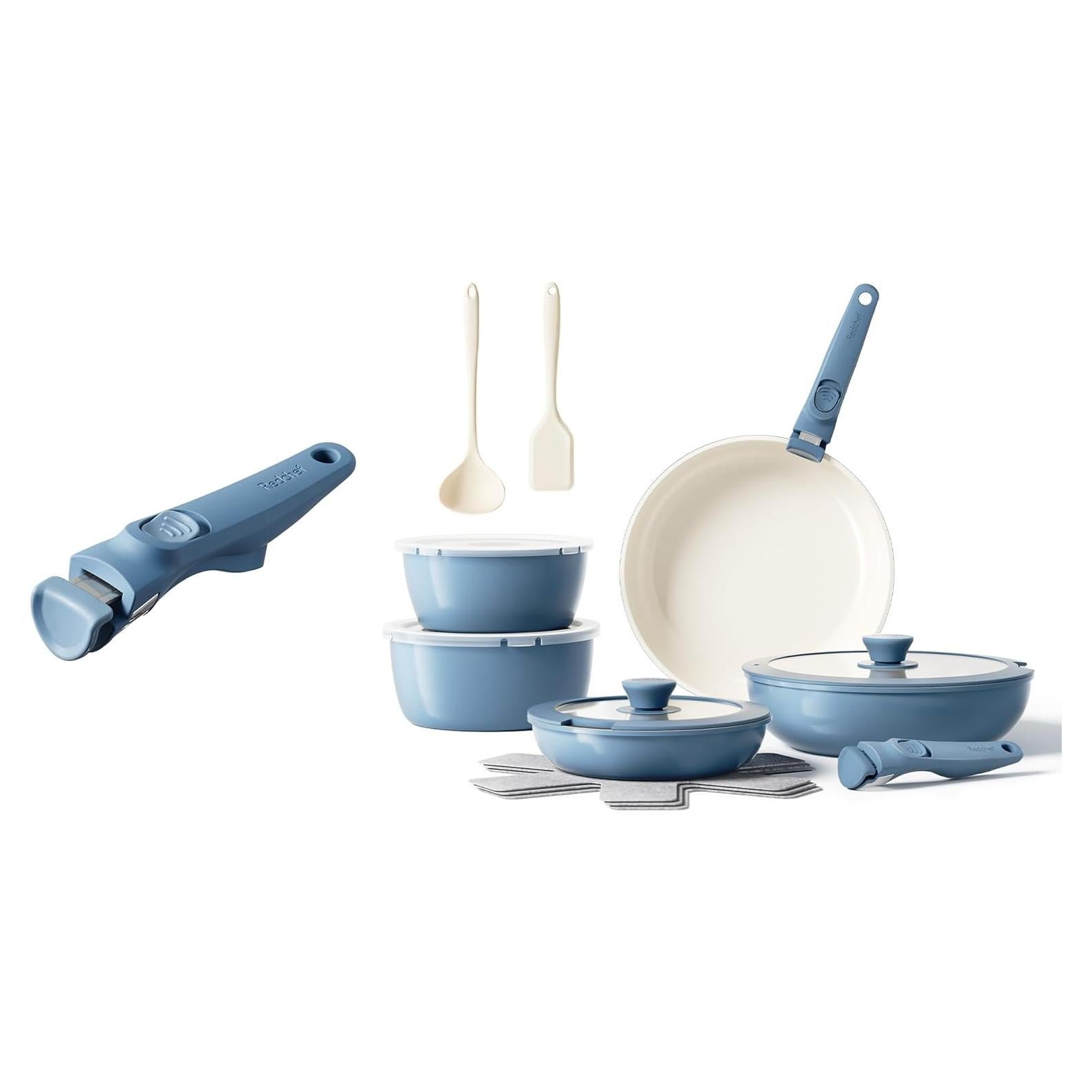 Juego de Ollas y Sartenes Cerámica Redchef 17 Piezas Antiadherente