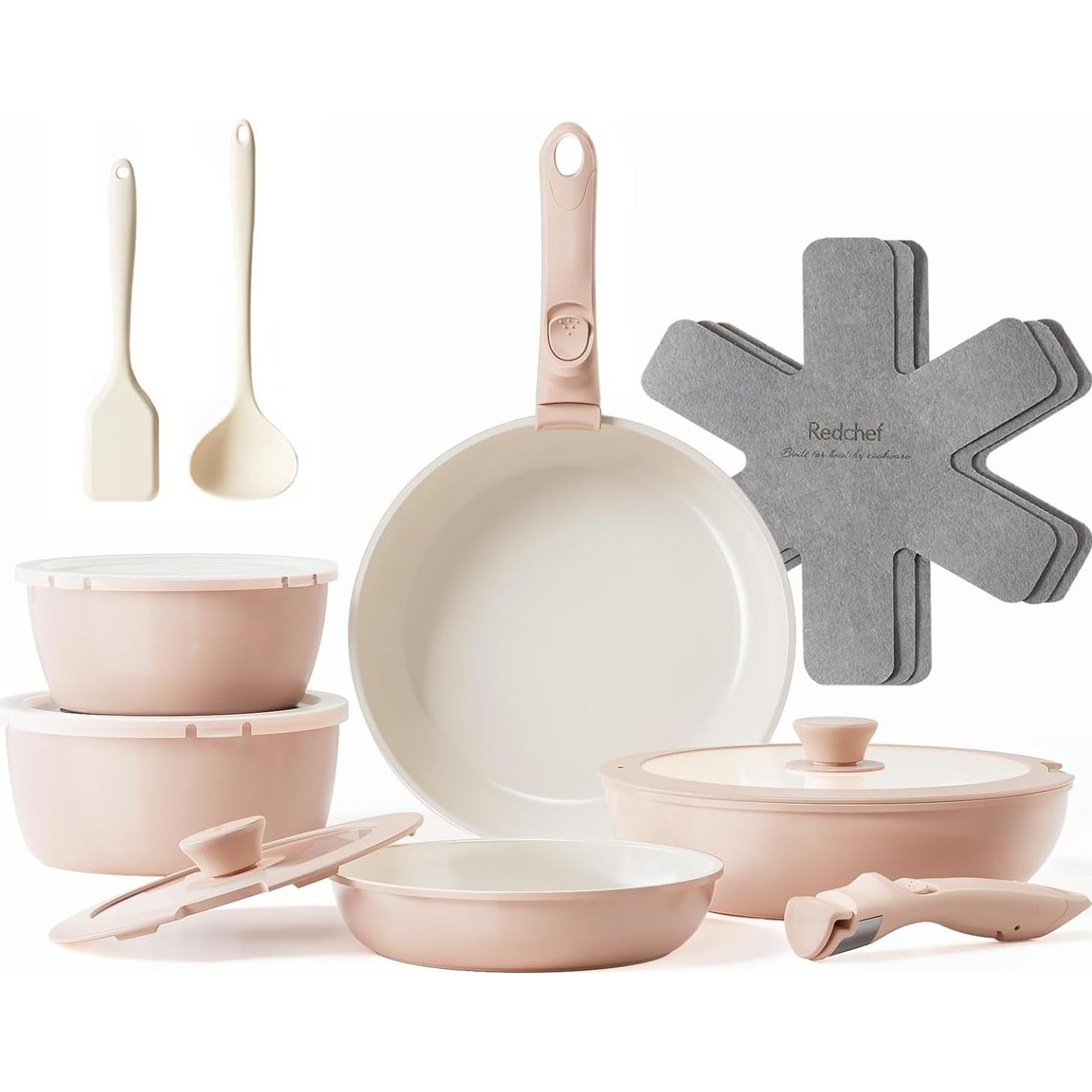 Juego de Ollas y Sartenes Redchef 17 Piezas Cerámica Antiadherente
