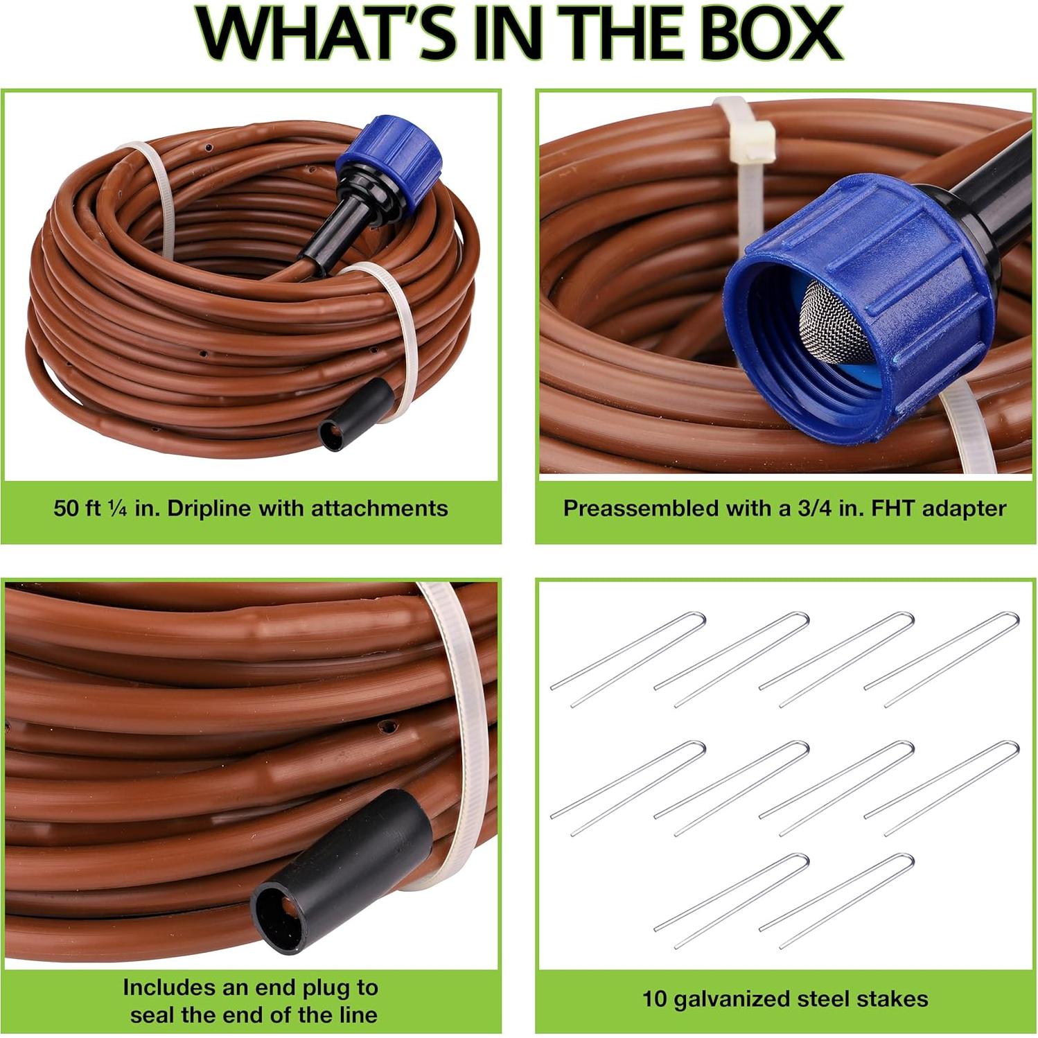 Kit de Riego por Goteo Raindrip R567DT 15,24 m Tubo 1/4"