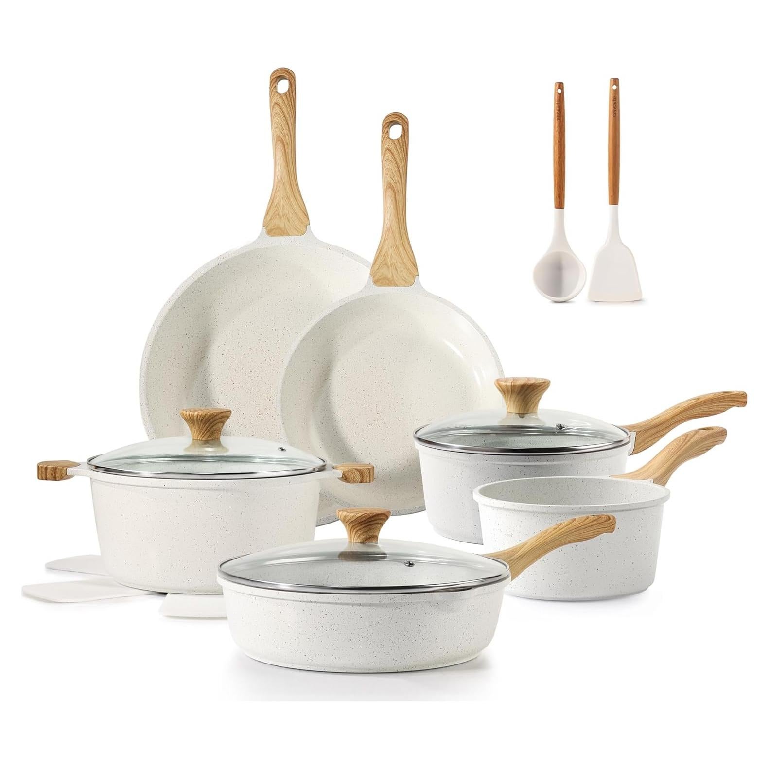 Juego de Utensilios de Cocina SENSARTE 16 Piezas Cerámica Antiadherente