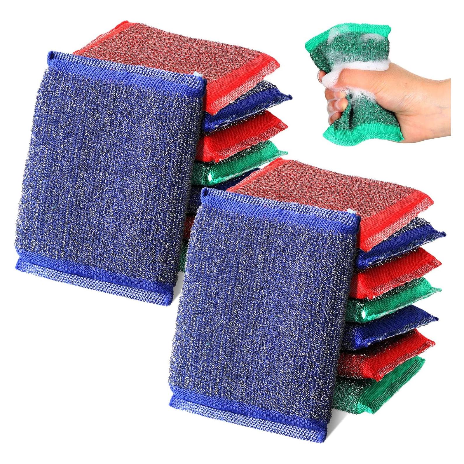 Esponjas de Acero Inoxidable Roshtia - Paquete de 16 Unidades