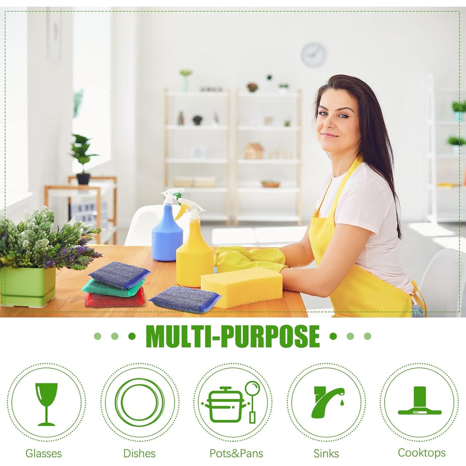 Esponjas de Acero Inoxidable Roshtia - Paquete de 16 Unidades