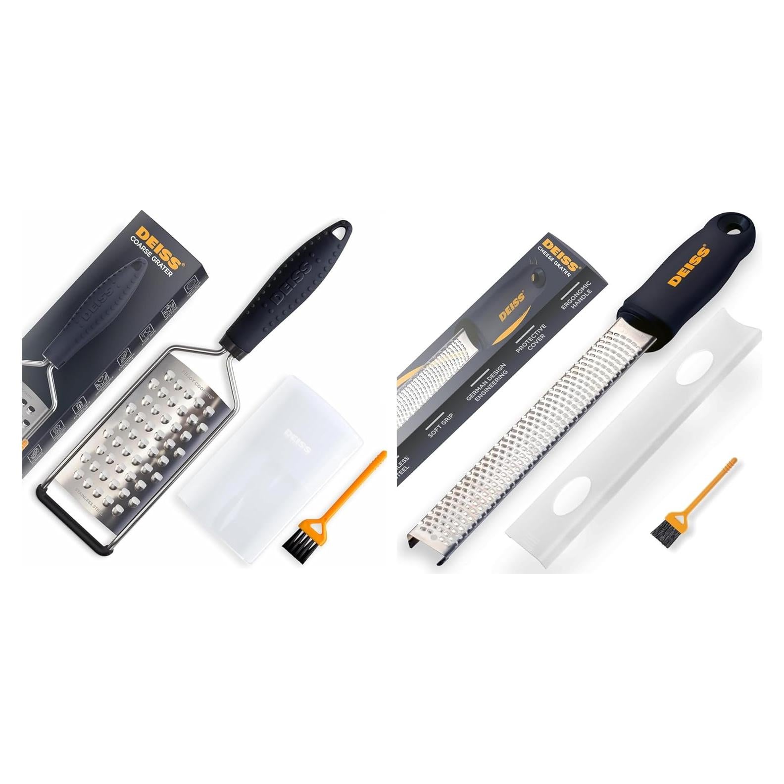 Rallador Grueso Deiss PRO de Acero Inoxidable Antideslizante