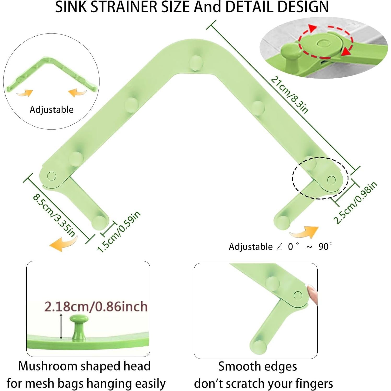 Colador de Fregadero JGFJGF Triangular Ajustable con 100 Bolsas