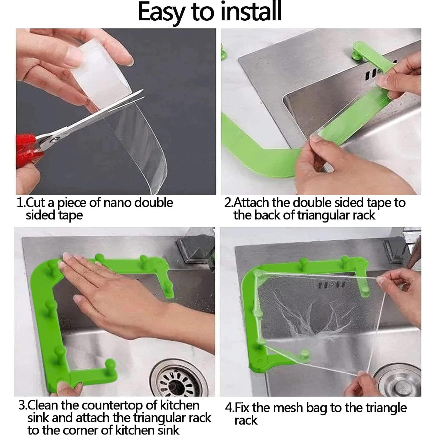 Colador de Fregadero JGFJGF Triangular Ajustable con 100 Bolsas