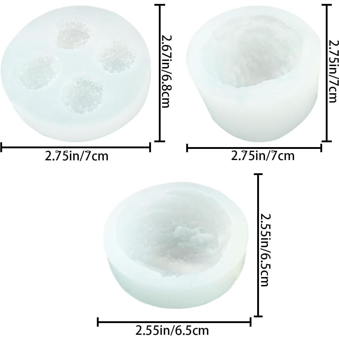 Moldes de Silicona 3D para Helado y Jabón AddLotLot - 3 Piezas