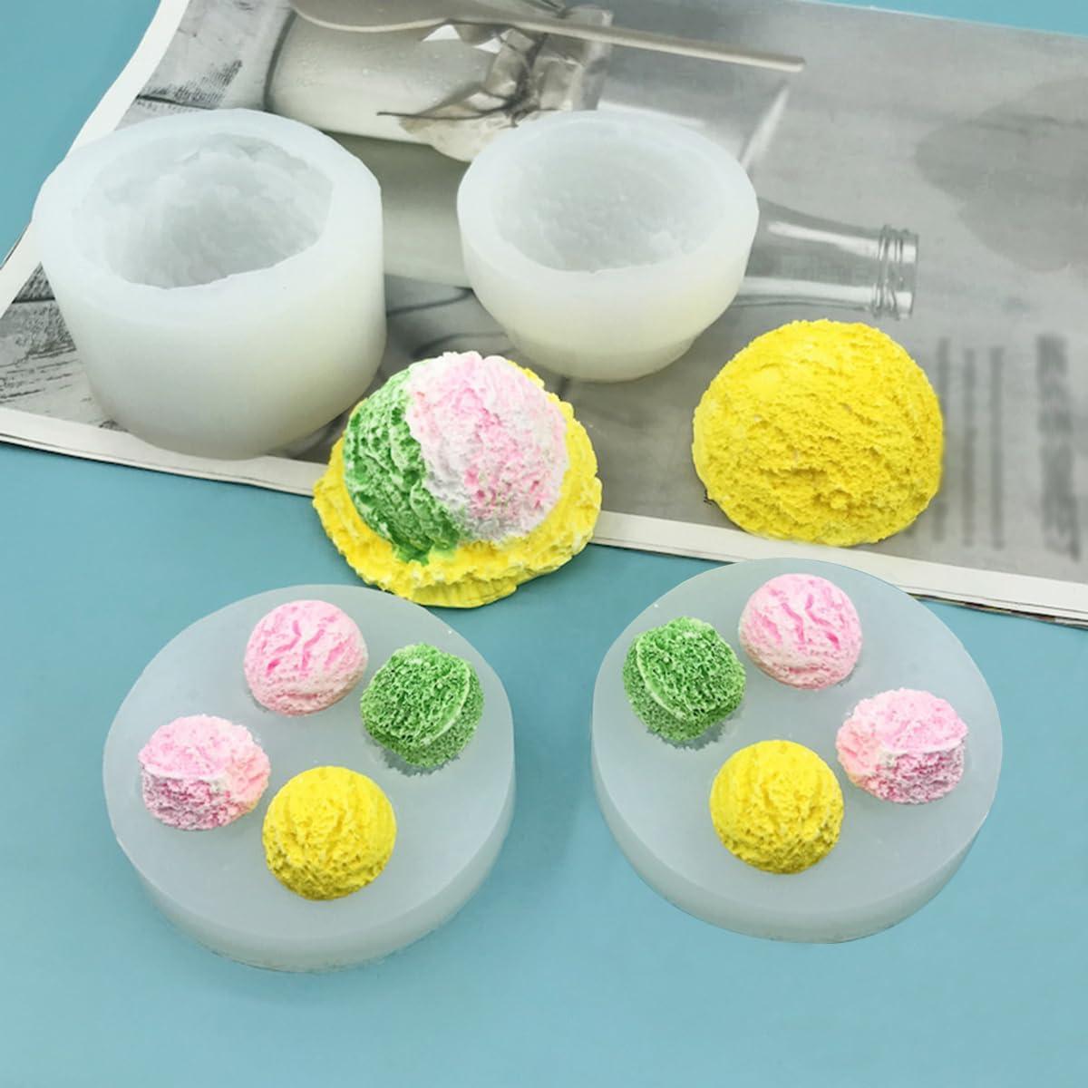 Moldes de Silicona 3D para Helado y Jabón AddLotLot - 3 Piezas