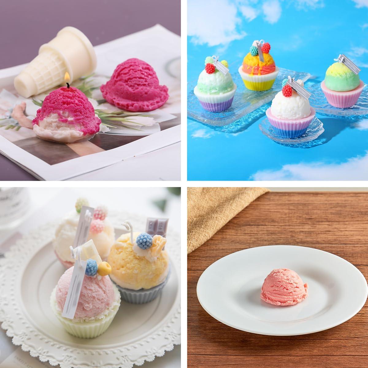 Moldes de Silicona 3D para Helado y Jabón AddLotLot - 3 Piezas