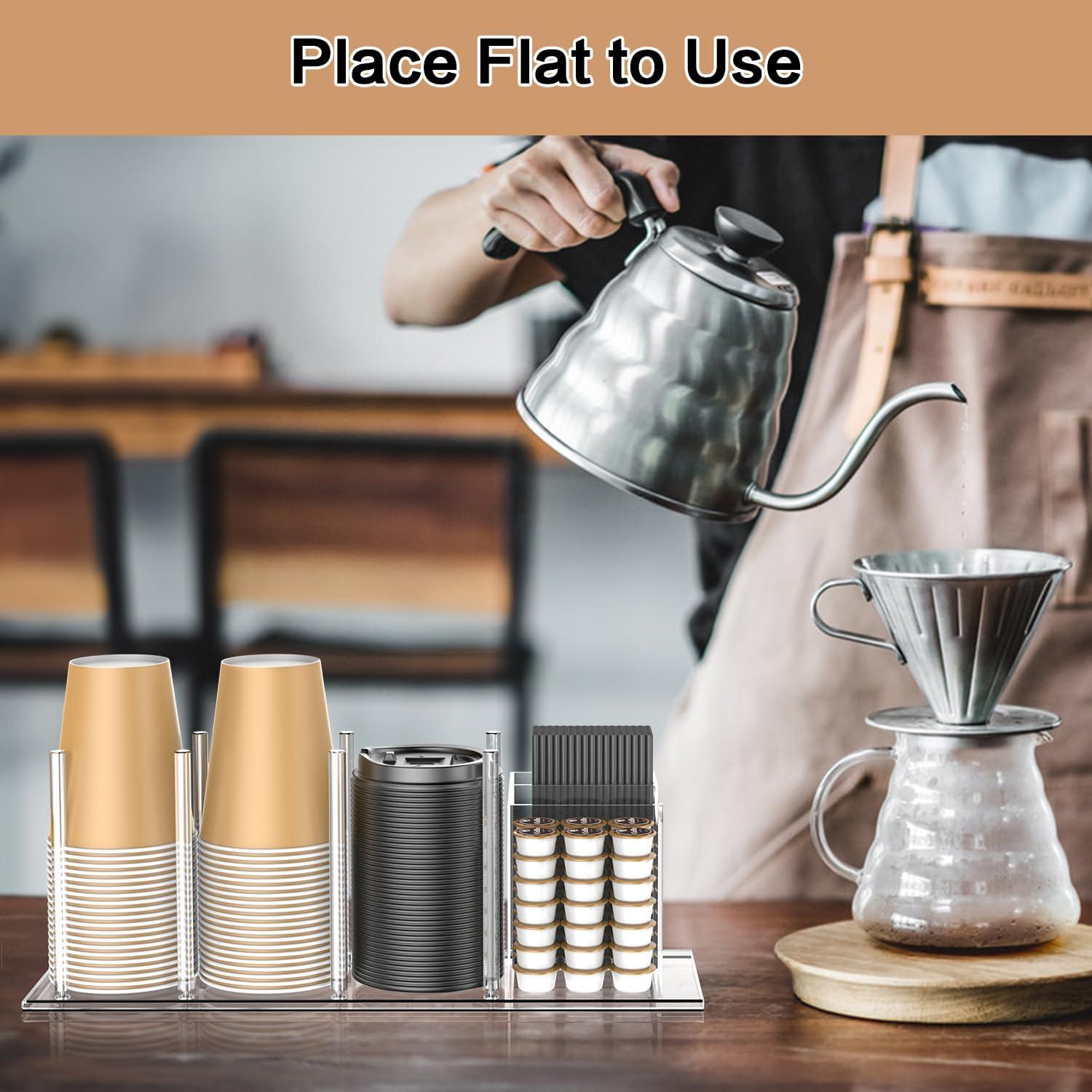 Soporte Organizador de Tazas de Acrílico iMMDOKIN 5 Compartimentos