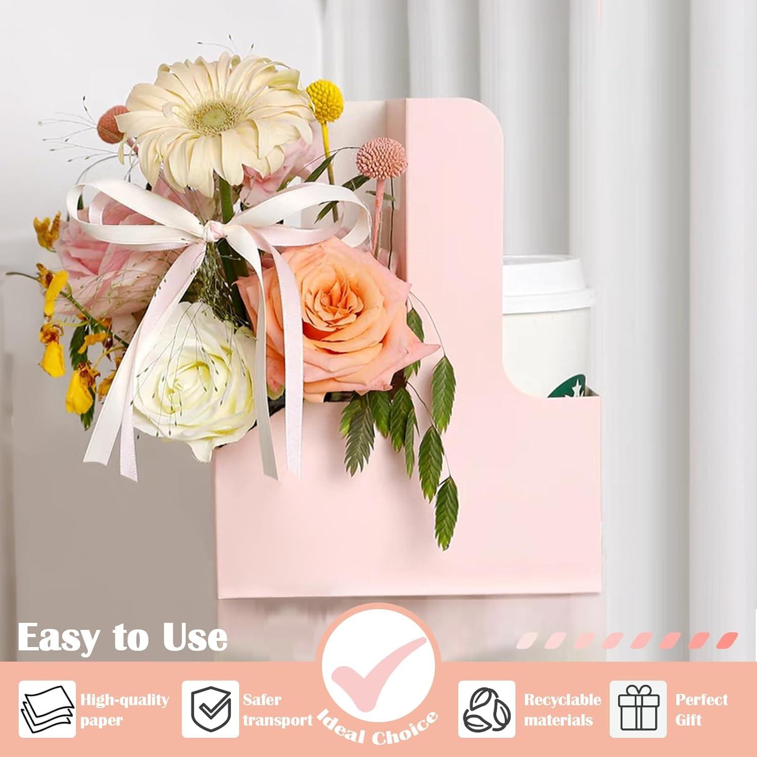 Portavasos de Cartón Rosa Lalvam para 2 Tazas - 8 Piezas