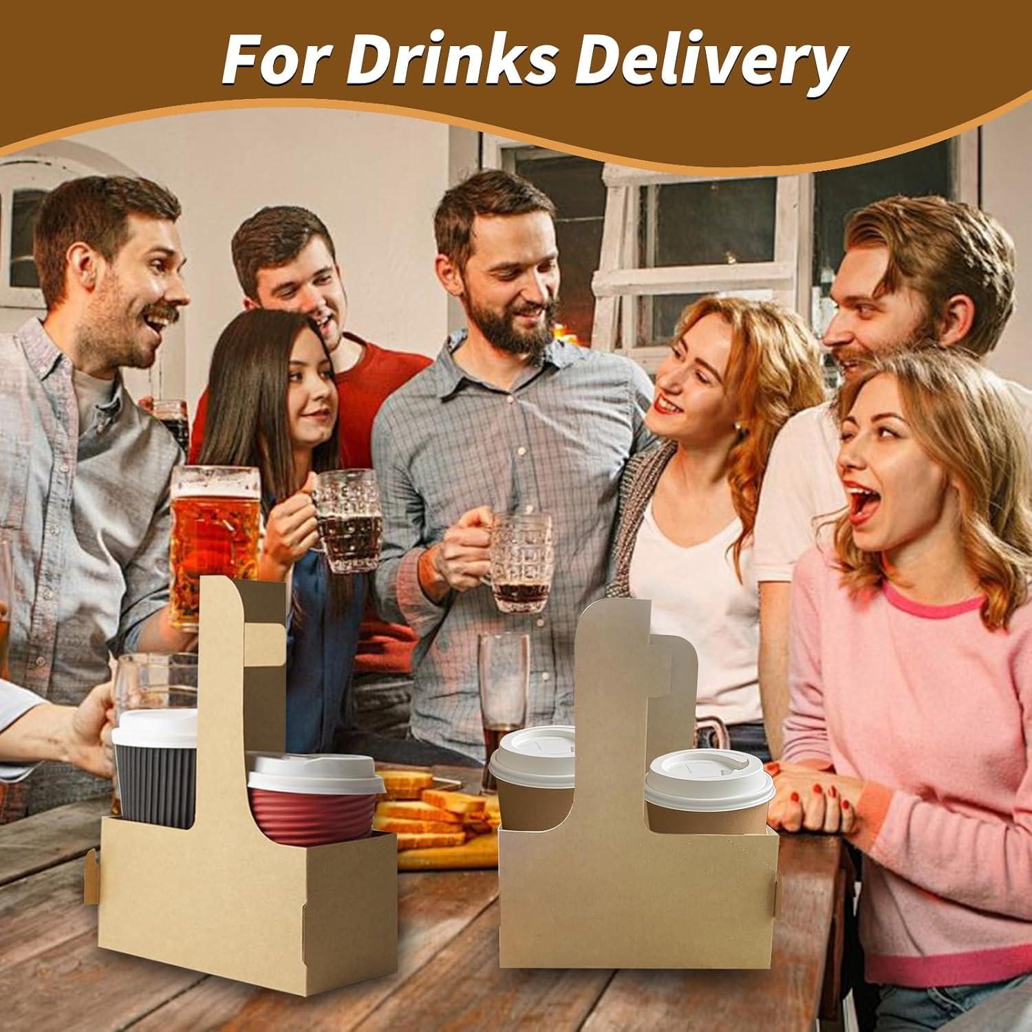 Portador de Bebidas con Asa UrbanRoots - 50 Pcs para 2 o 4 Tazas