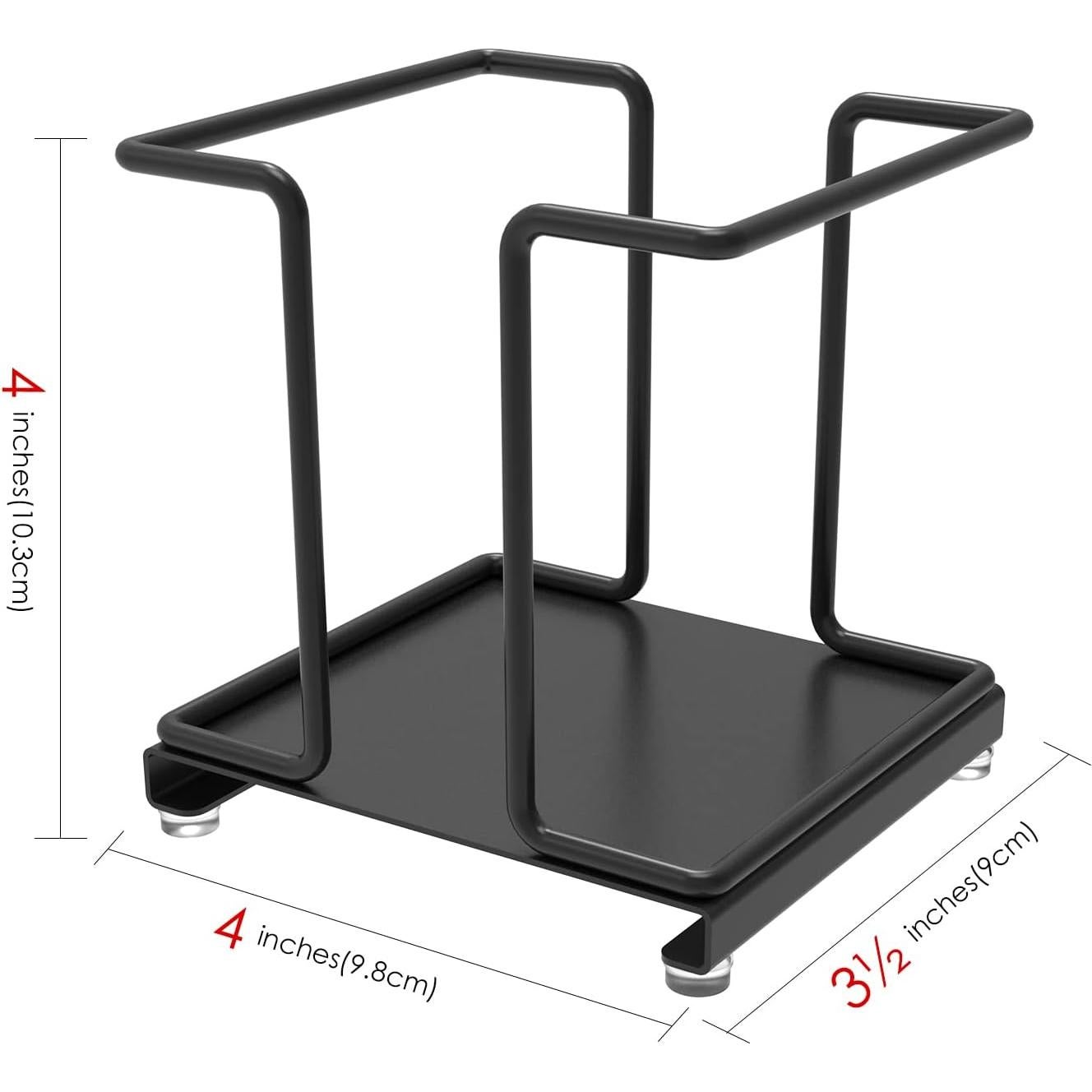 Dispensador de Tazas de Papel Adorila Metal Negro 10cm Antideslizante