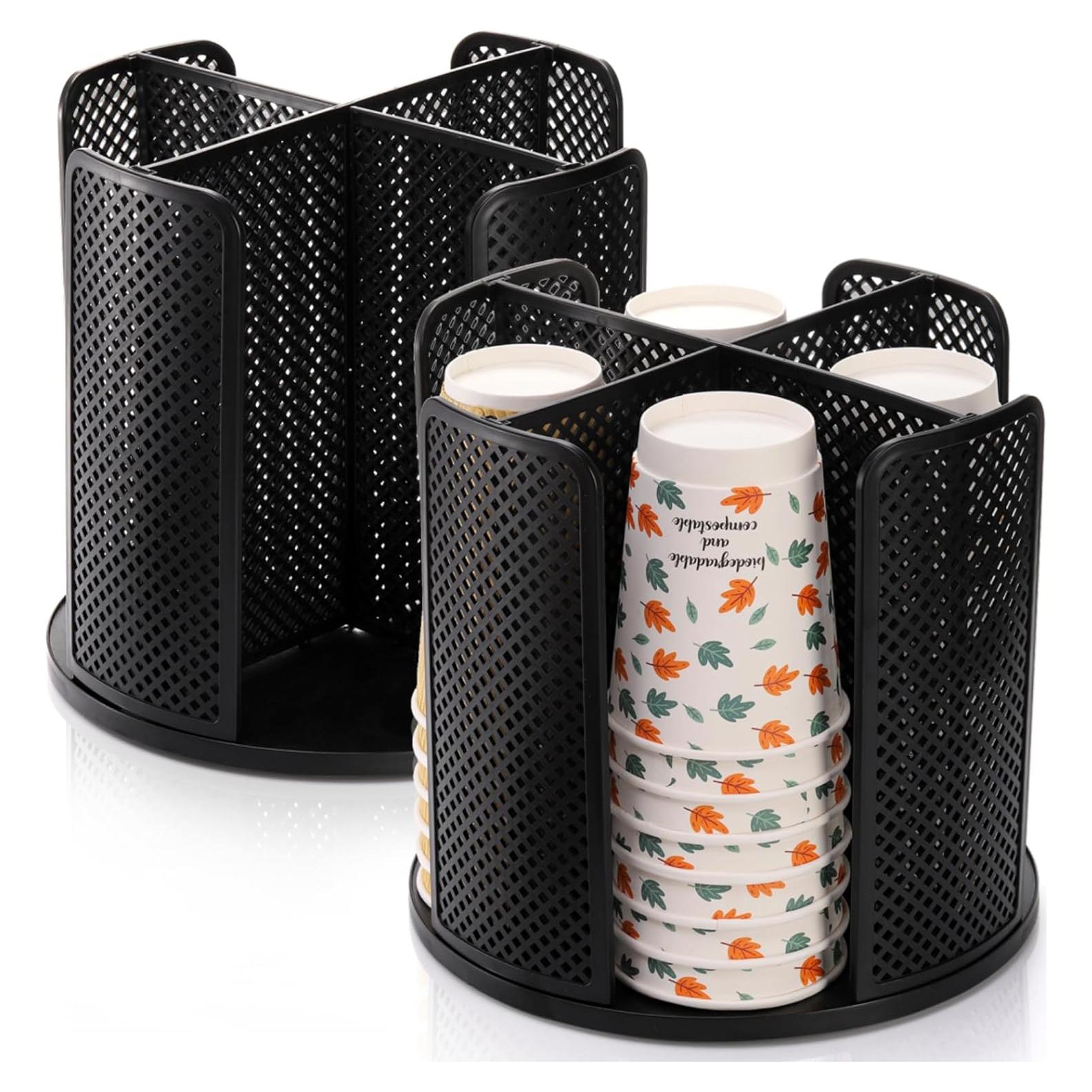 Organizador de Tazas de Café Eorbow 2 Paquetes 4 Compartimentos