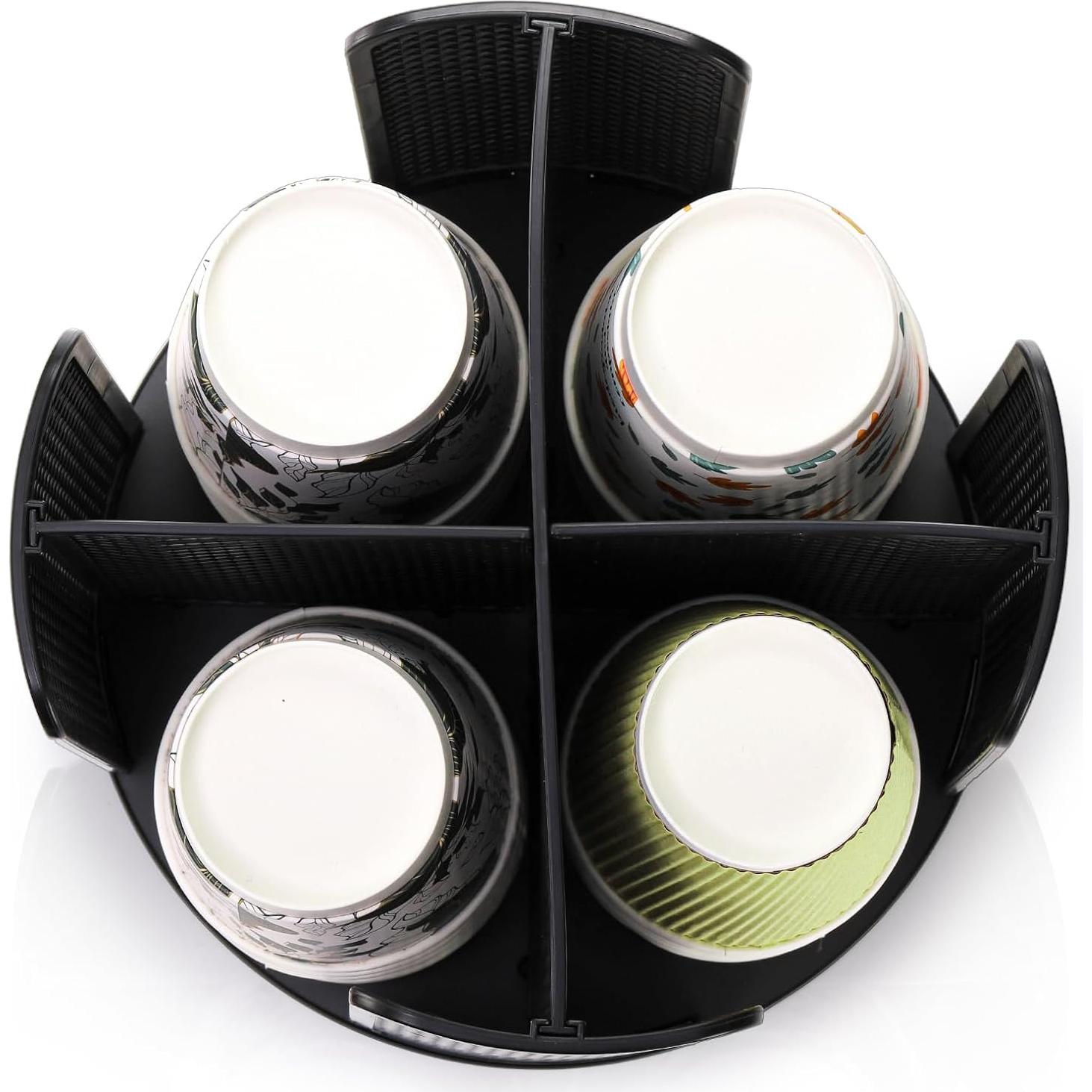 Organizador de Tazas de Café Eorbow 2 Paquetes 4 Compartimentos