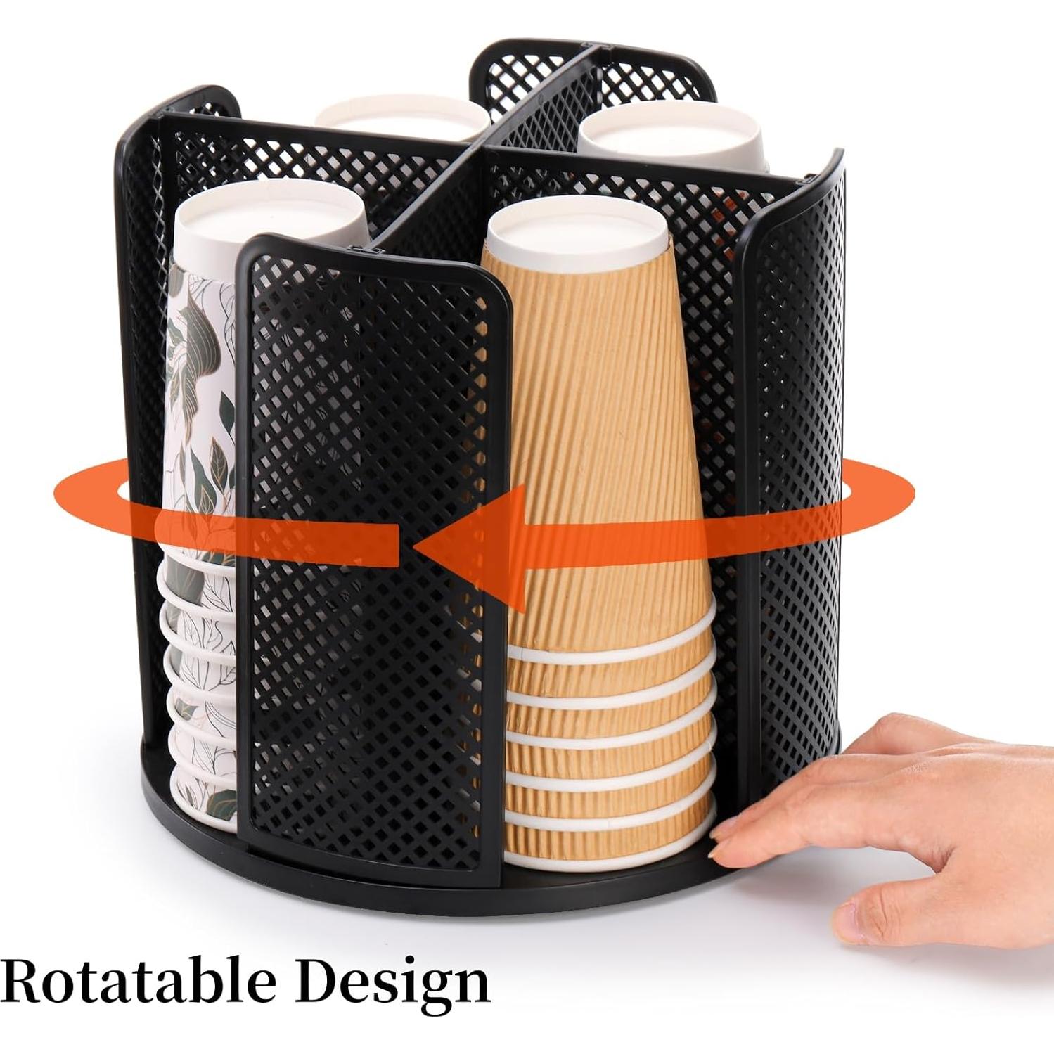 Organizador de Tazas de Café Eorbow 2 Paquetes 4 Compartimentos