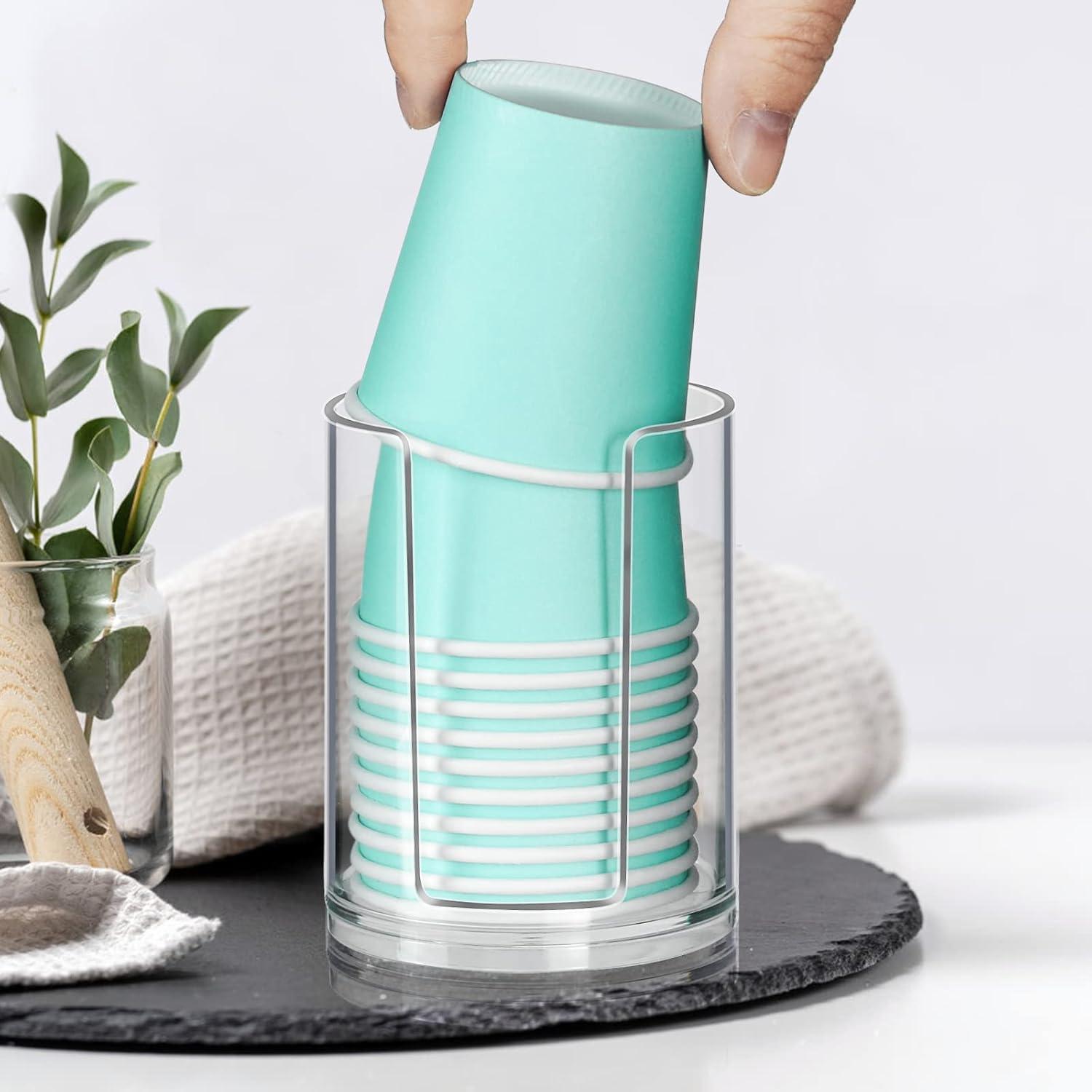 Dispensador de Vasos de Baño KIMCHOMERSE 2 Paquete Acrílico