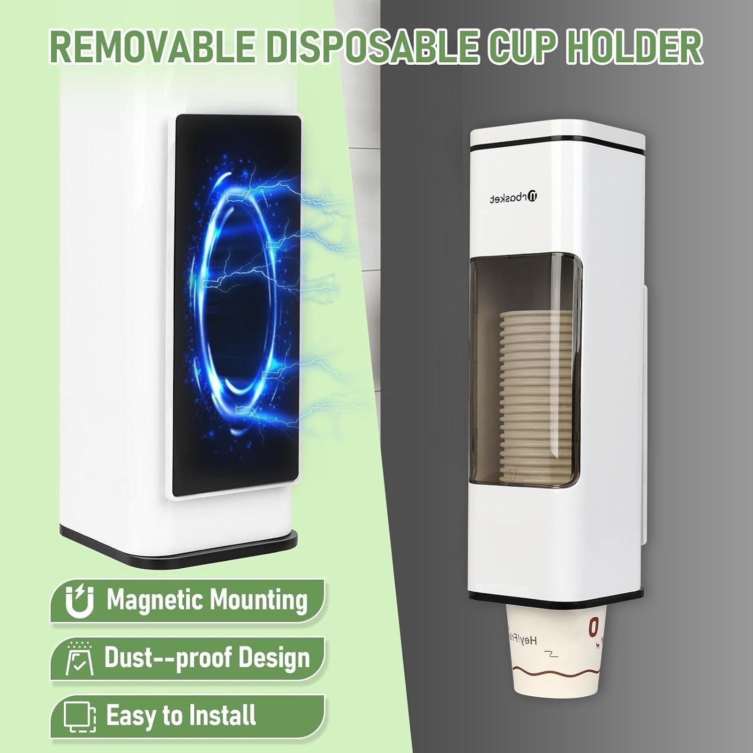 Dispensador de Tazas de Papel Magnético Penwlled Blanco 29.46 cm