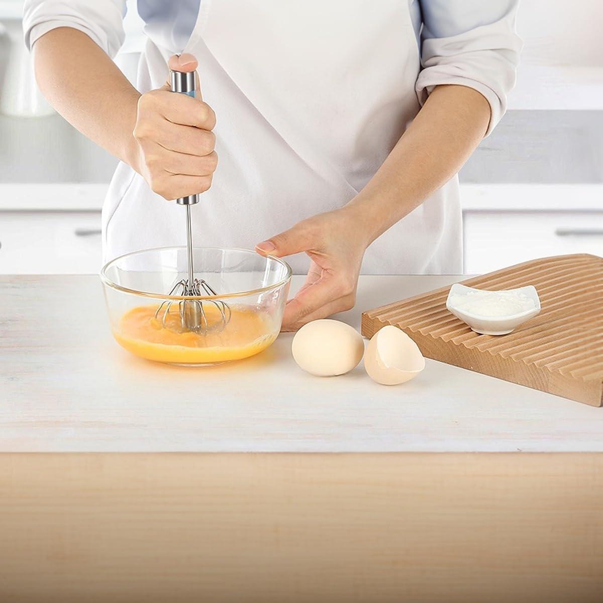 Paquete de 2 Batidores Semiautomáticos Avykalox de Acero Inoxidable