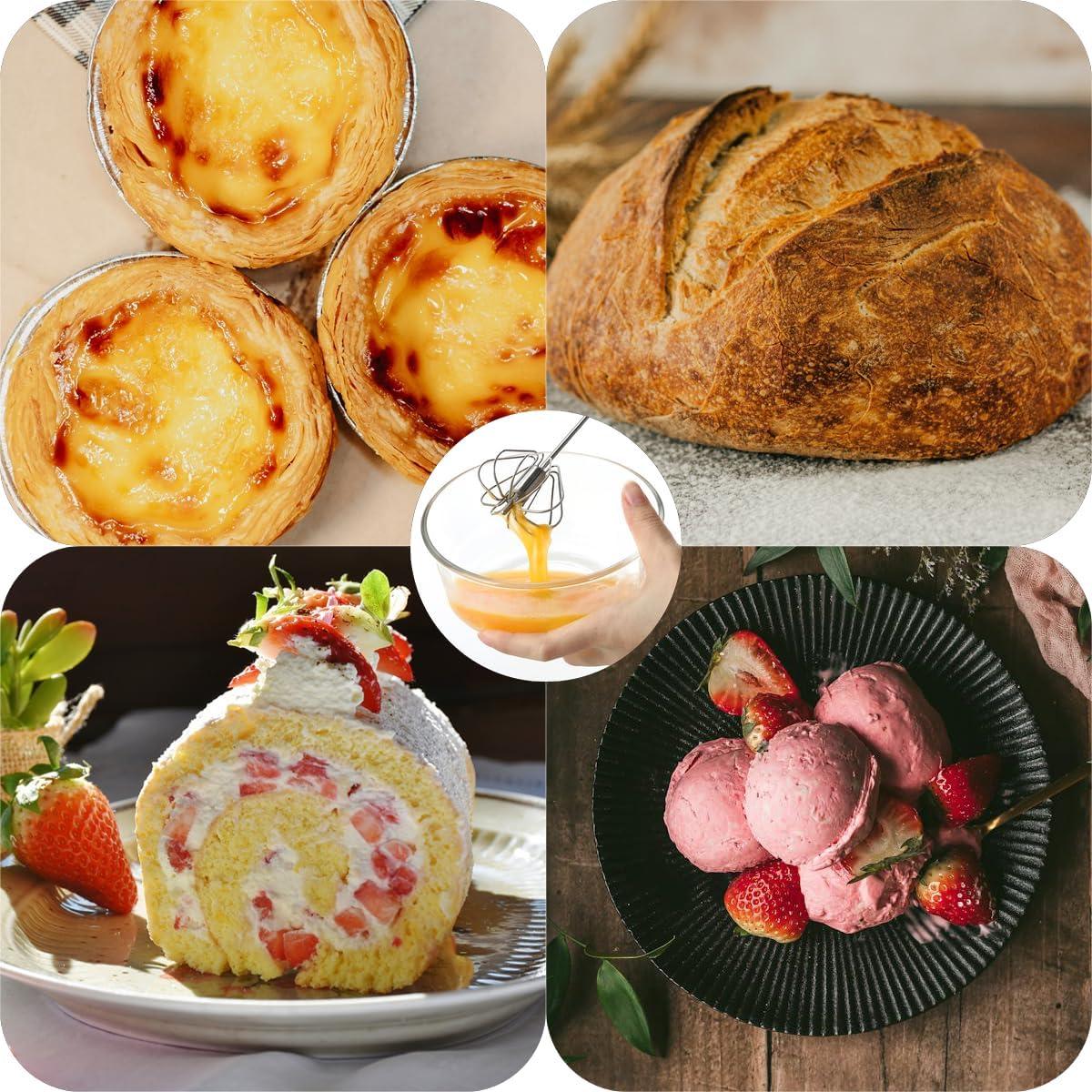 Paquete de 2 Batidores Semiautomáticos Avykalox de Acero Inoxidable