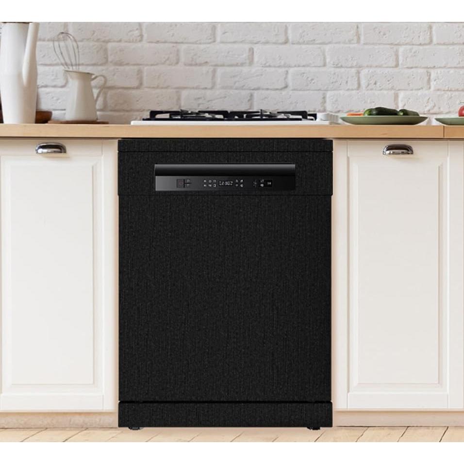 Papel Tapiz Autoadhesivo LXCREAT Negro Metálico 39.9x199.4 cm