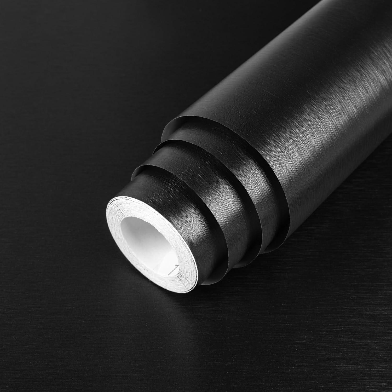 Papel Tapiz Autoadhesivo LXCREAT Negro Metálico 39.9x199.4 cm