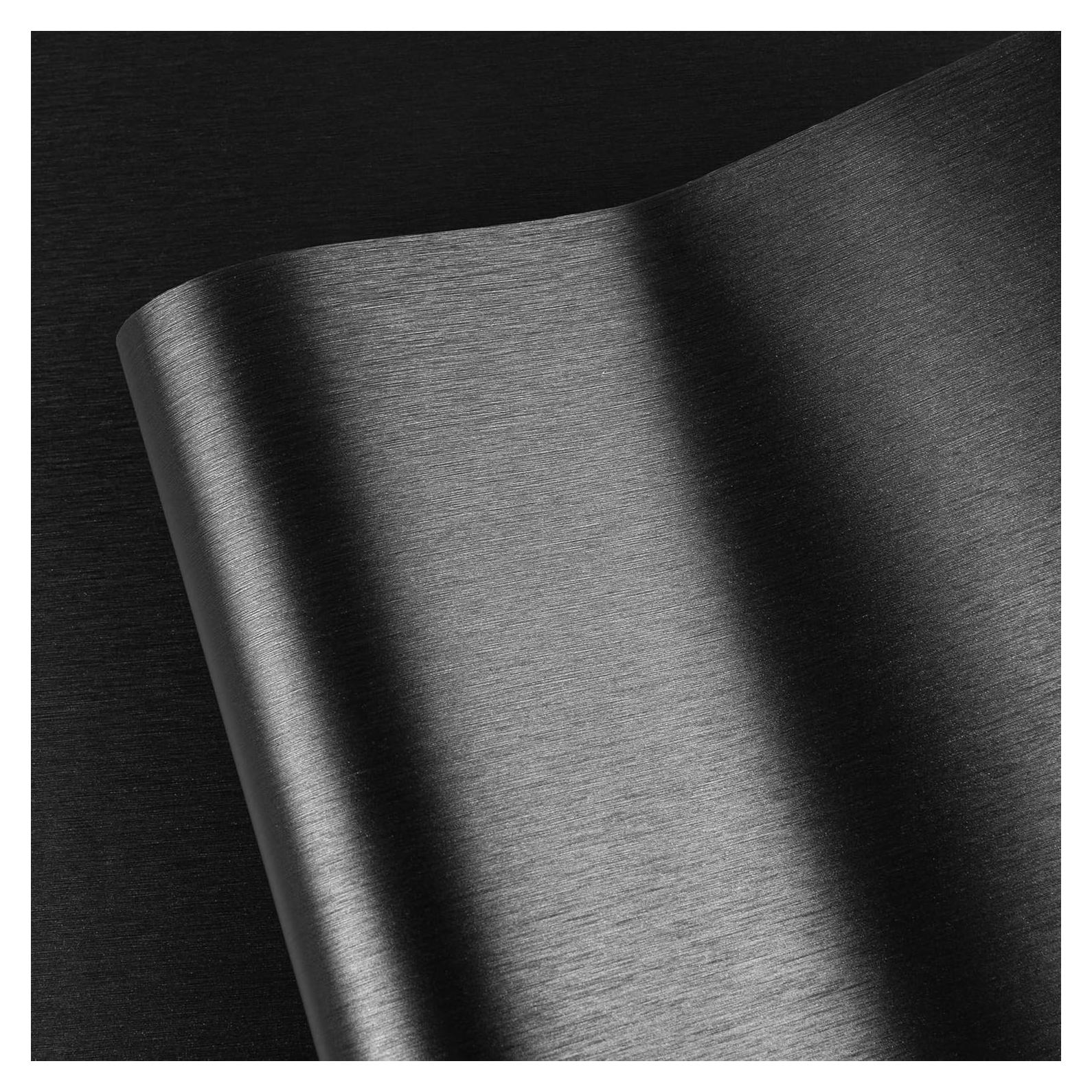 Papel Contacto Autoadhesivo Abyssaly Negro Metálico 40x198 cm