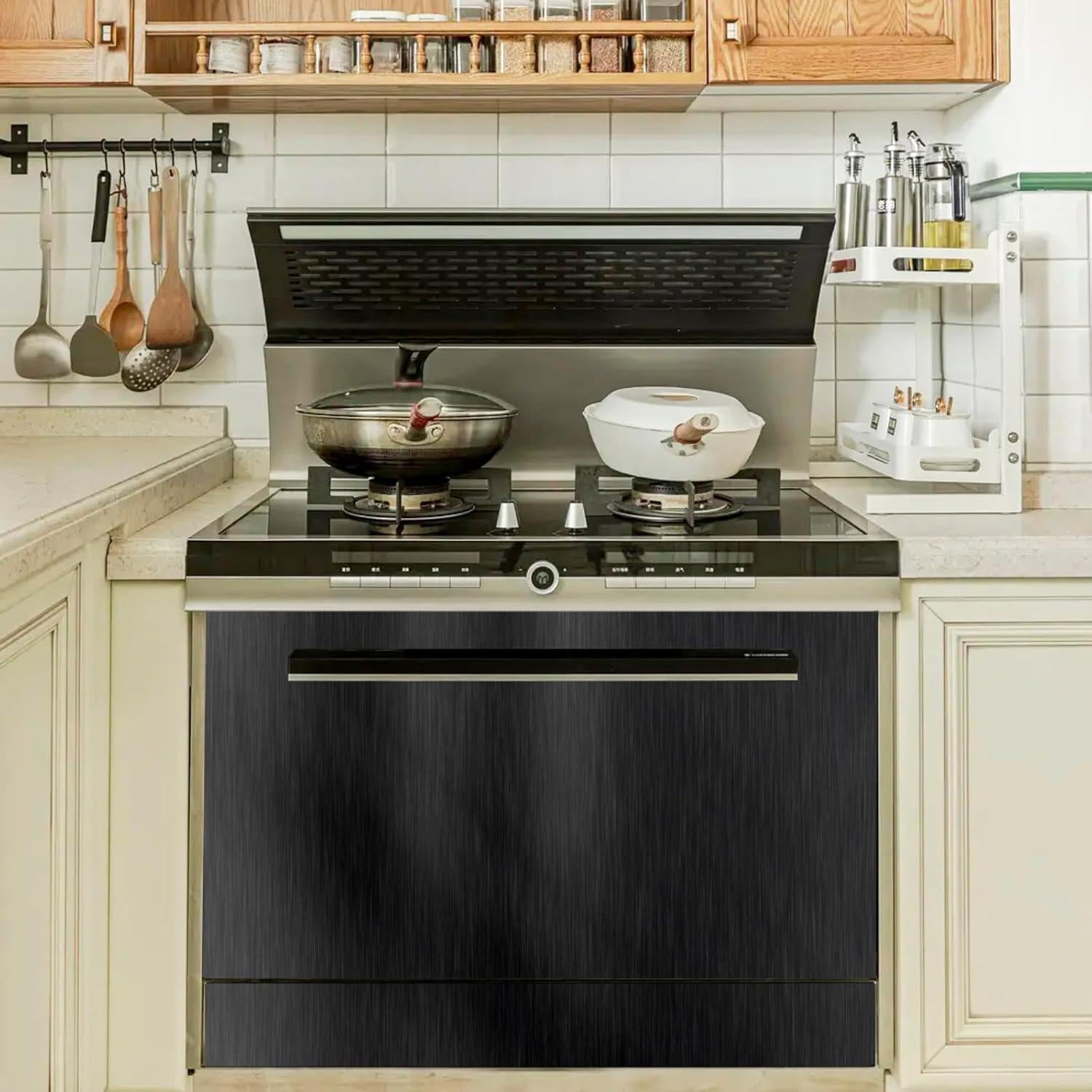 Papel Contacto Autoadhesivo Abyssaly Negro Metálico 40x198 cm