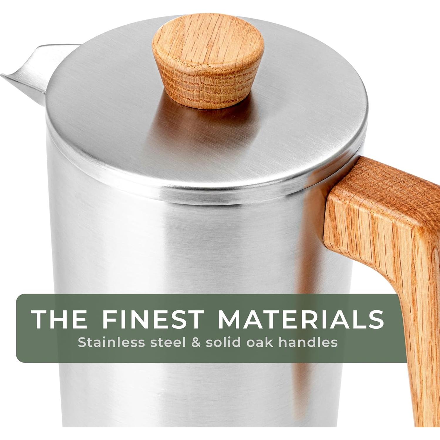 Prensa Francesa WALDWERK 1000 ml - Cafetera Acero Inoxidable Doble Pared