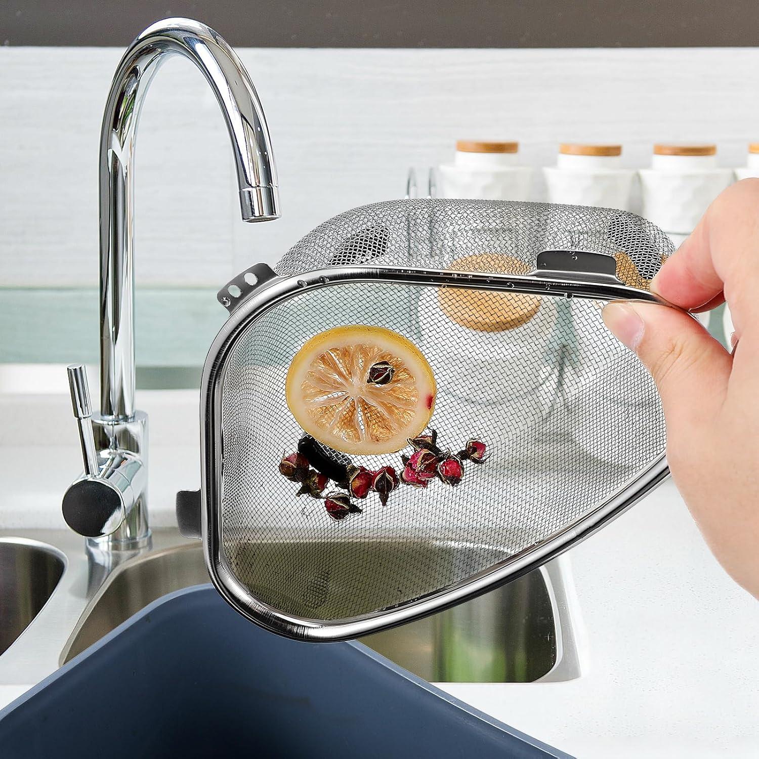 Colador de Esquina Triangular Alipis de Acero Inoxidable 23x15cm