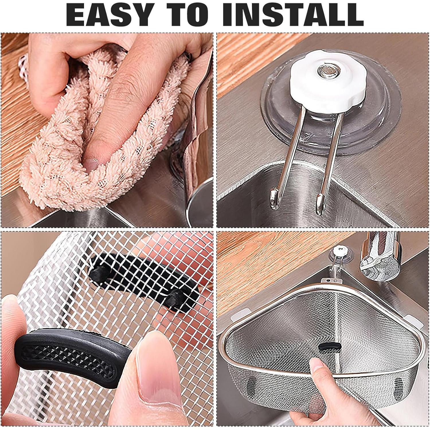 Colador de Esquina Triangular Alipis de Acero Inoxidable 23x15cm