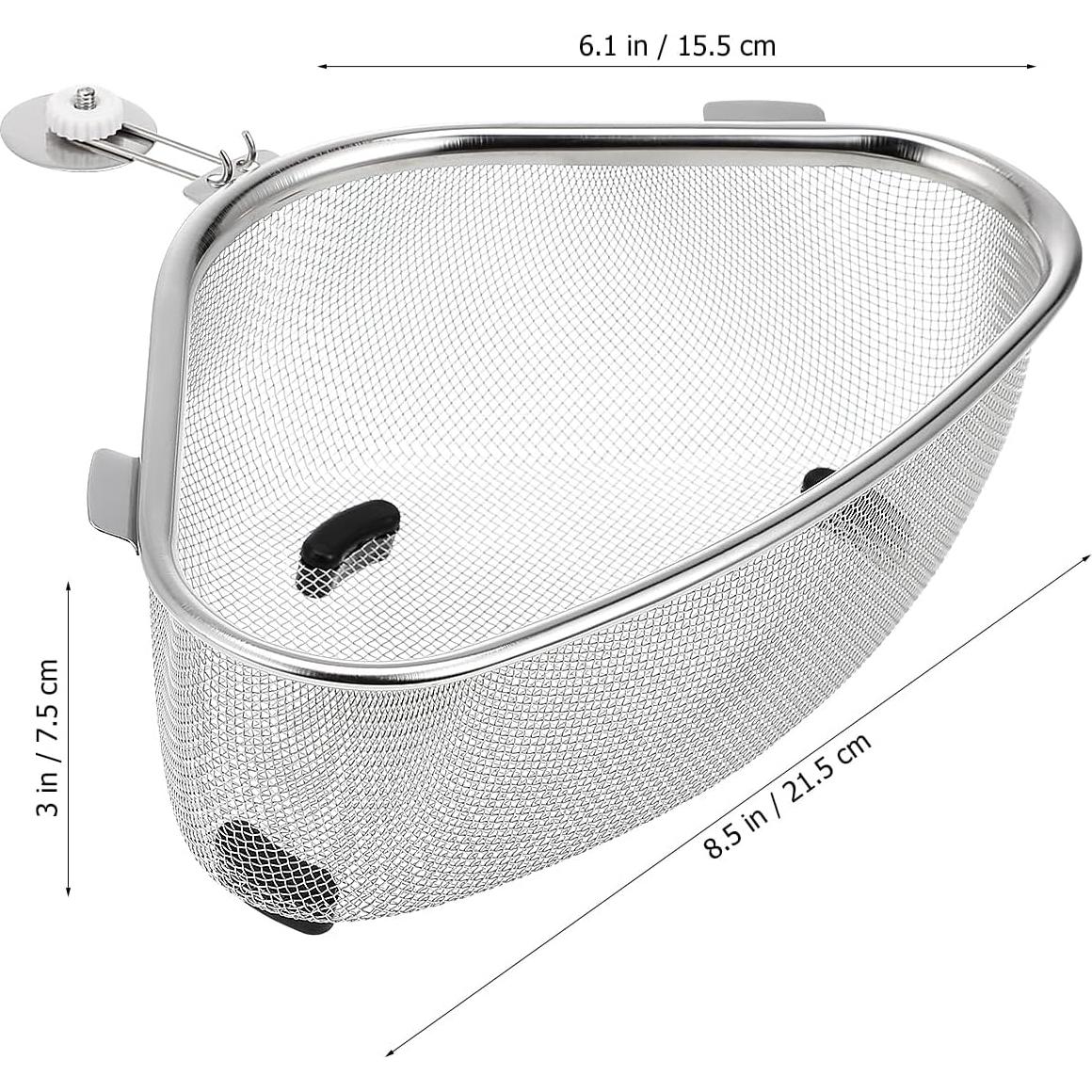 Colador de Esquina Triangular Alipis de Acero Inoxidable 23x15cm