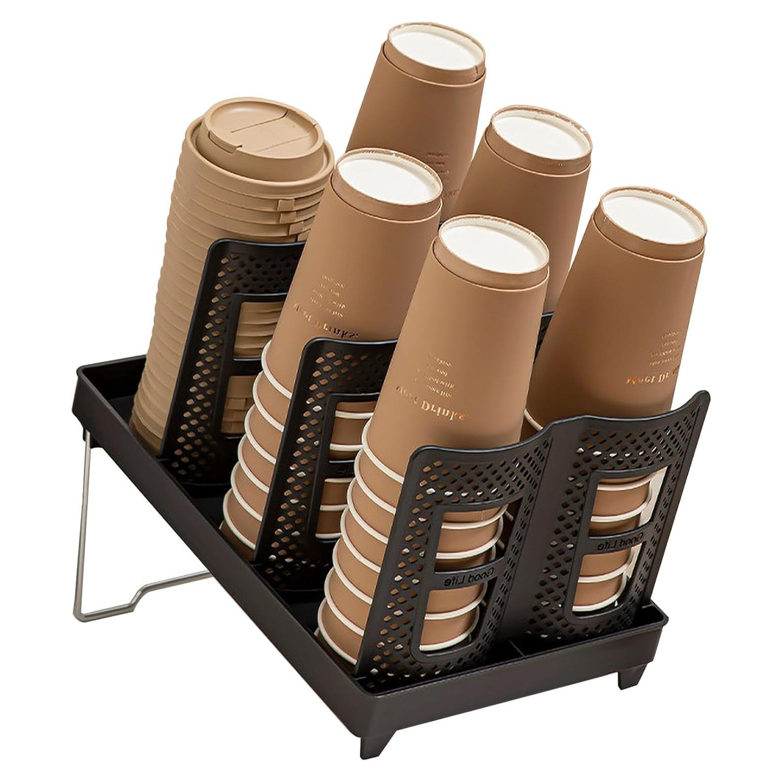 Soporte para Tazas de Papel Tirifer, Organizador 6 Compartimentos