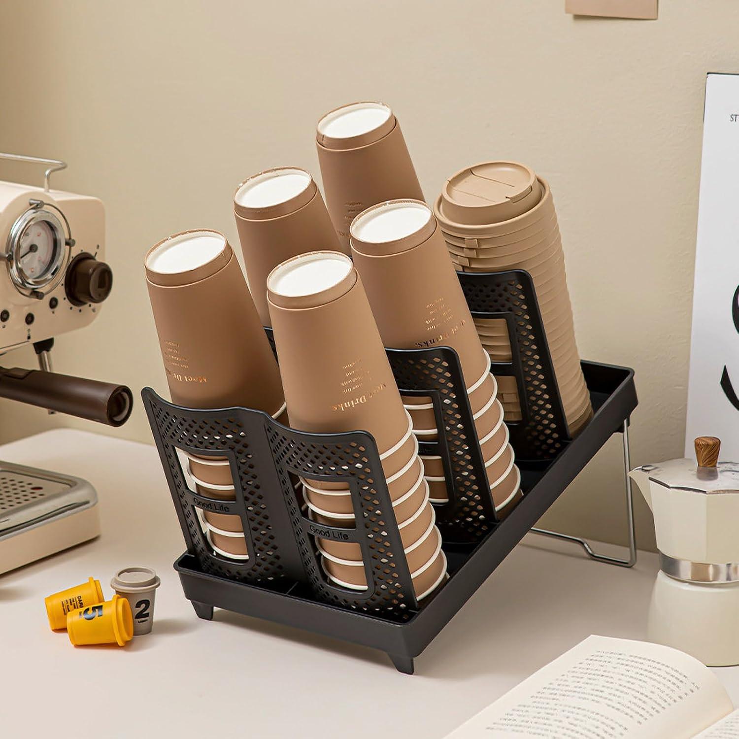 Soporte para Tazas de Papel Tirifer, Organizador 6 Compartimentos
