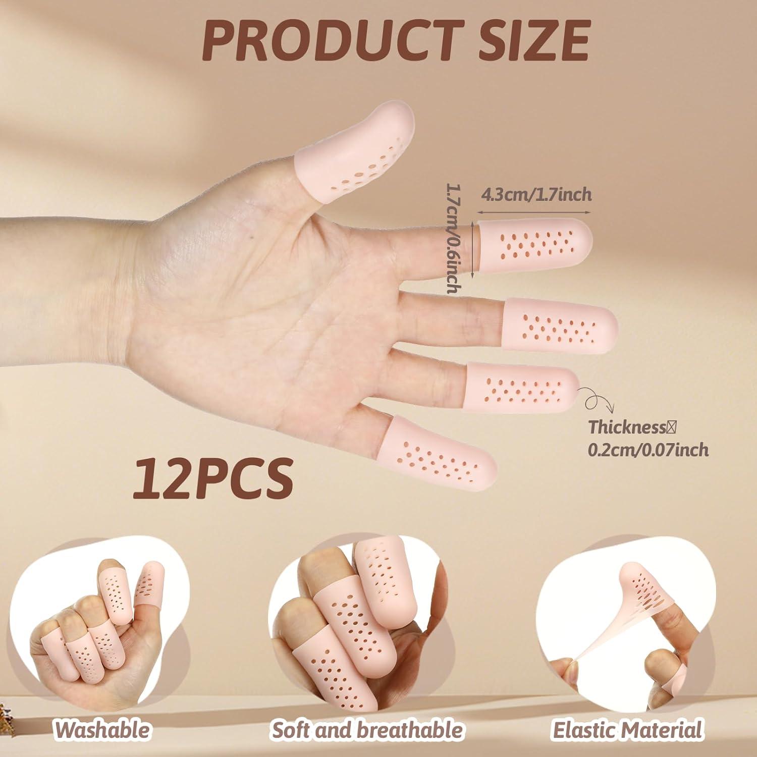 12 Fundas de Dedos de Gel InnoHHustle Transpirables para Protección