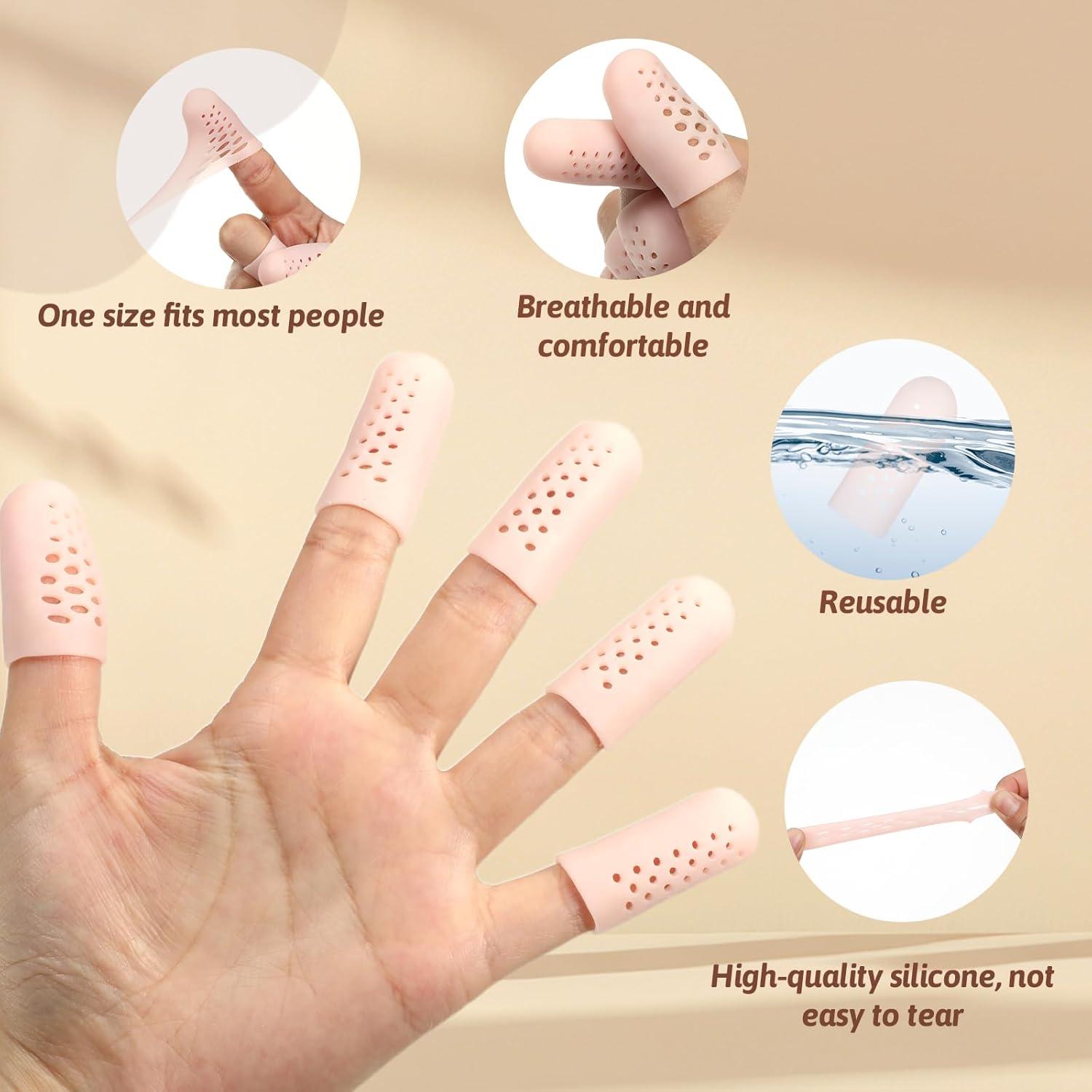 12 Fundas de Dedos de Gel InnoHHustle Transpirables para Protección