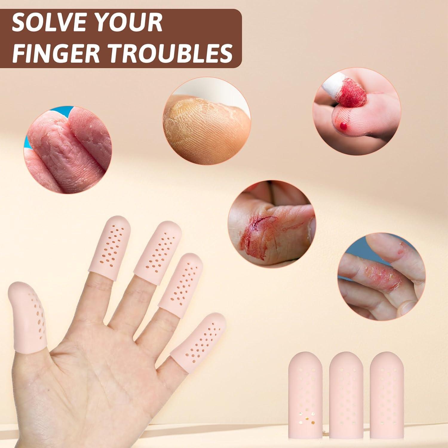 12 Fundas de Dedos de Gel InnoHHustle Transpirables para Protección