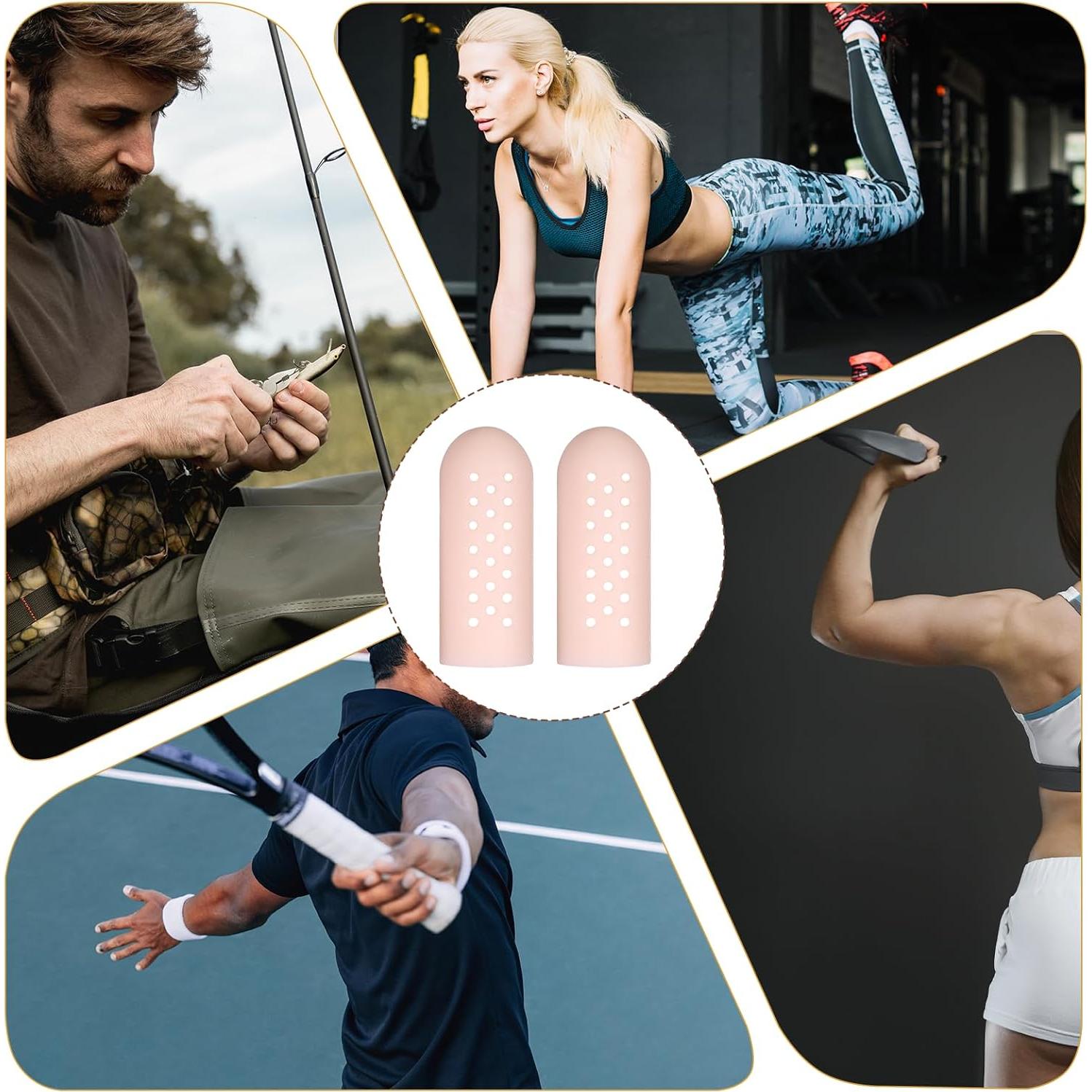 12 Fundas de Dedos de Gel InnoHHustle Transpirables para Protección